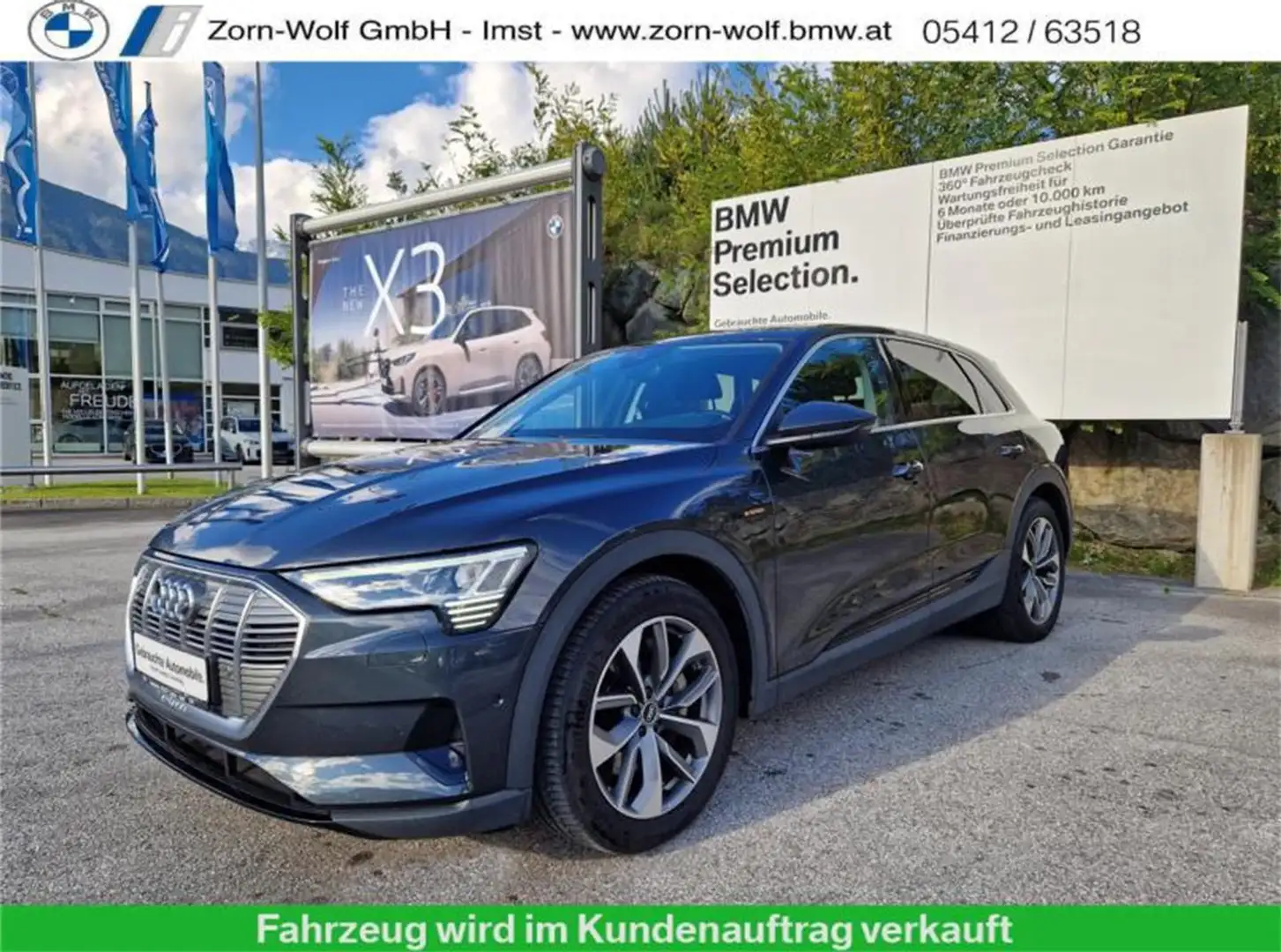 Audi e-tron 50 quattro 71kWh Gris - 1