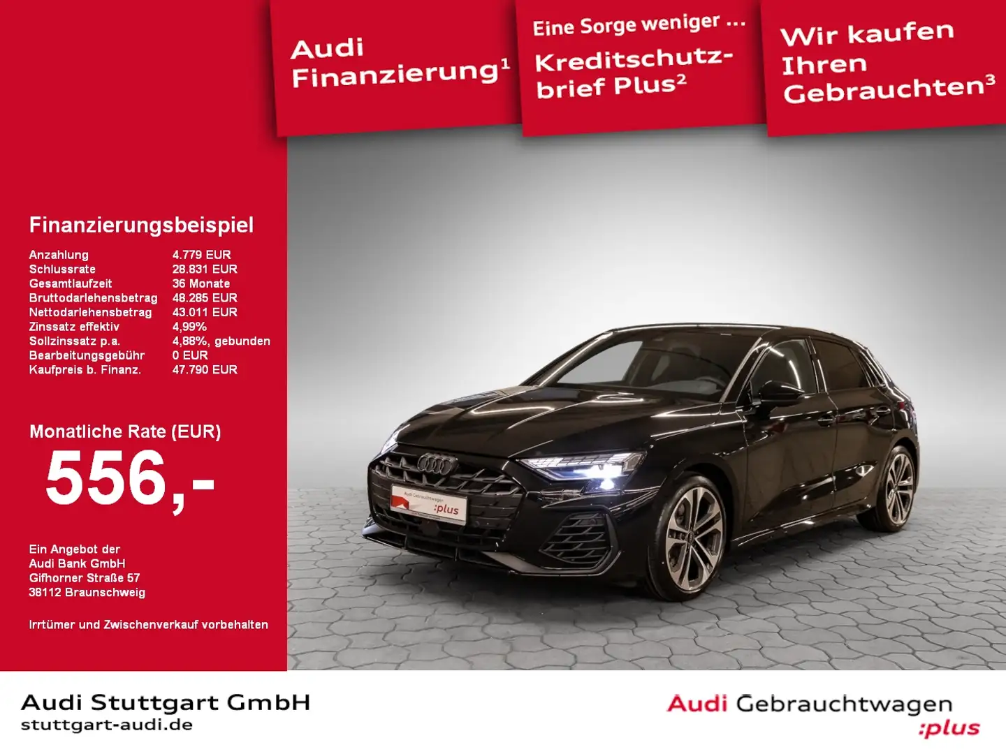 Audi S3 Sportback 2.0 TFSI quattro LED Navi PDC Schwarz - 1