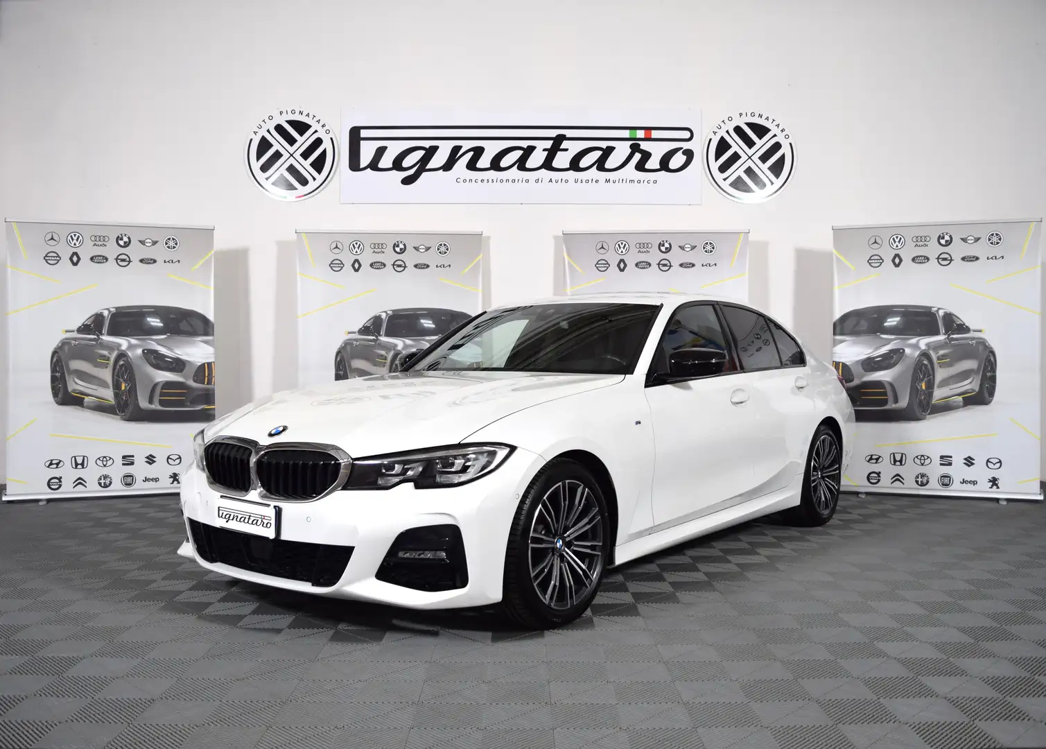 BMW 318 D M-Sport M Autom,Pelle,Acc,Cam,Android/Apple Wifi Bianco - 2