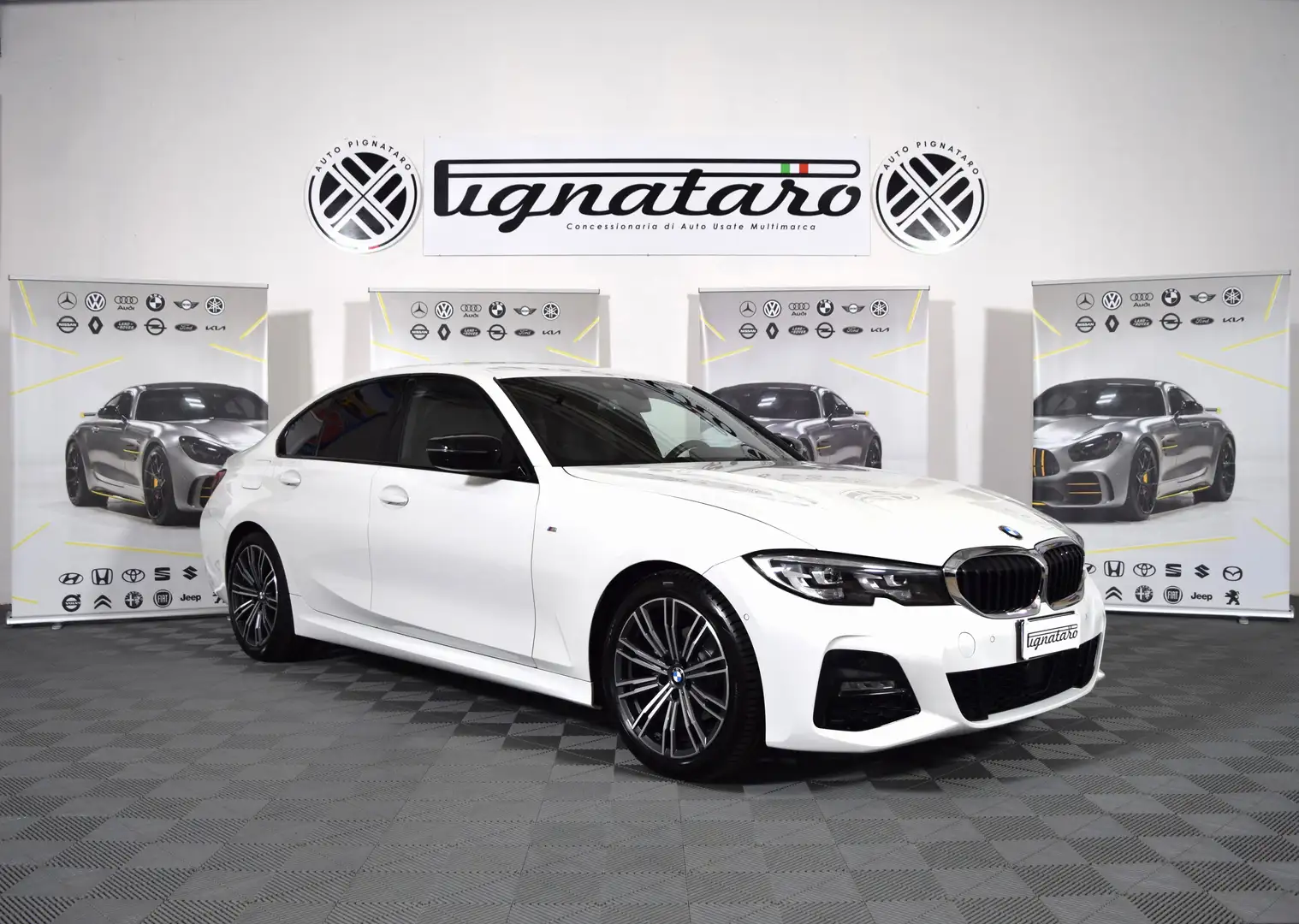 BMW 318 D M-Sport M Autom,Pelle,Acc,Cam,Android/Apple Wifi Bianco - 1