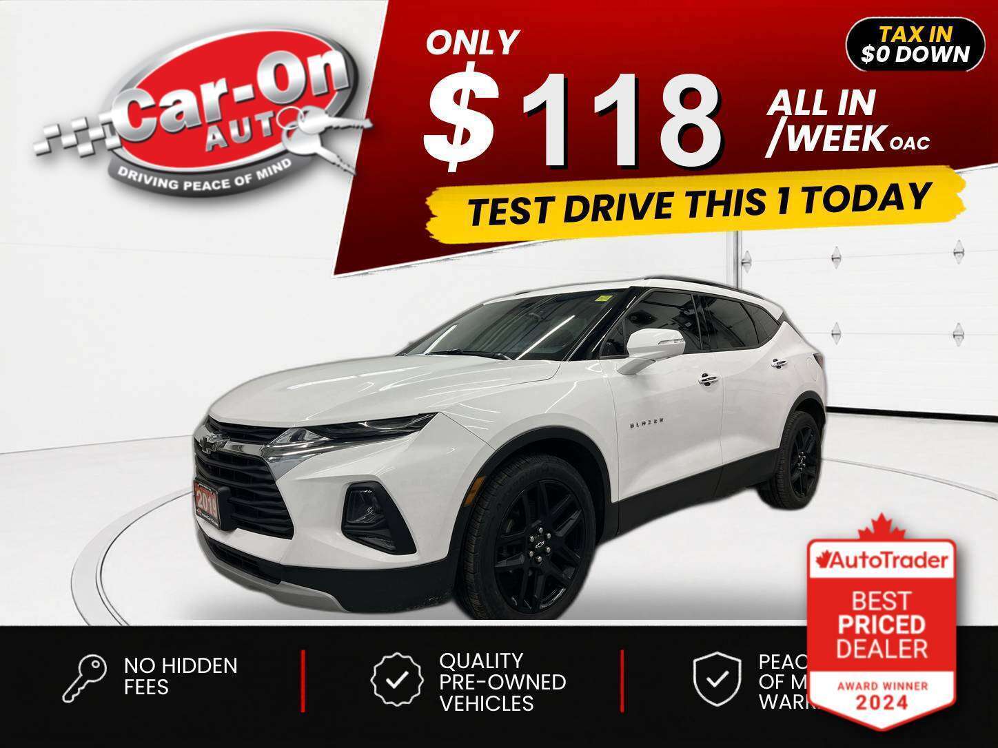 White 2019 Chevrolet Blazer SUV / Crossover All-Wheel Drive Automatic