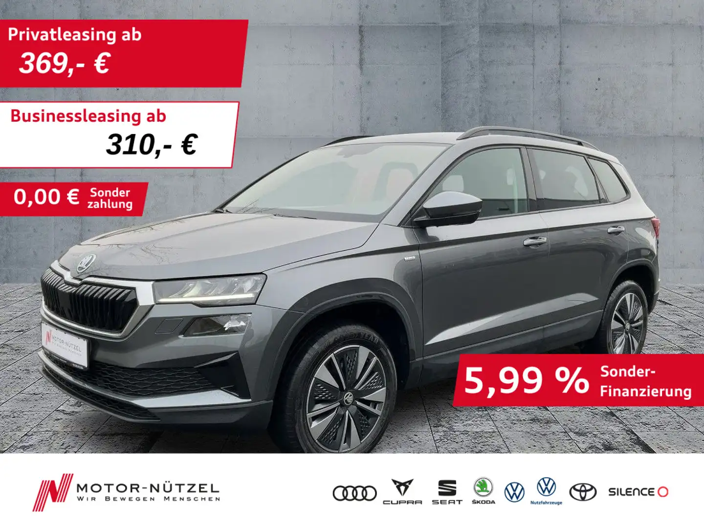 Skoda Karoq 1.5TSI TOUR LED+NAV+APP+GRA+SHZ+PDC+NSW+VC Grau - 1