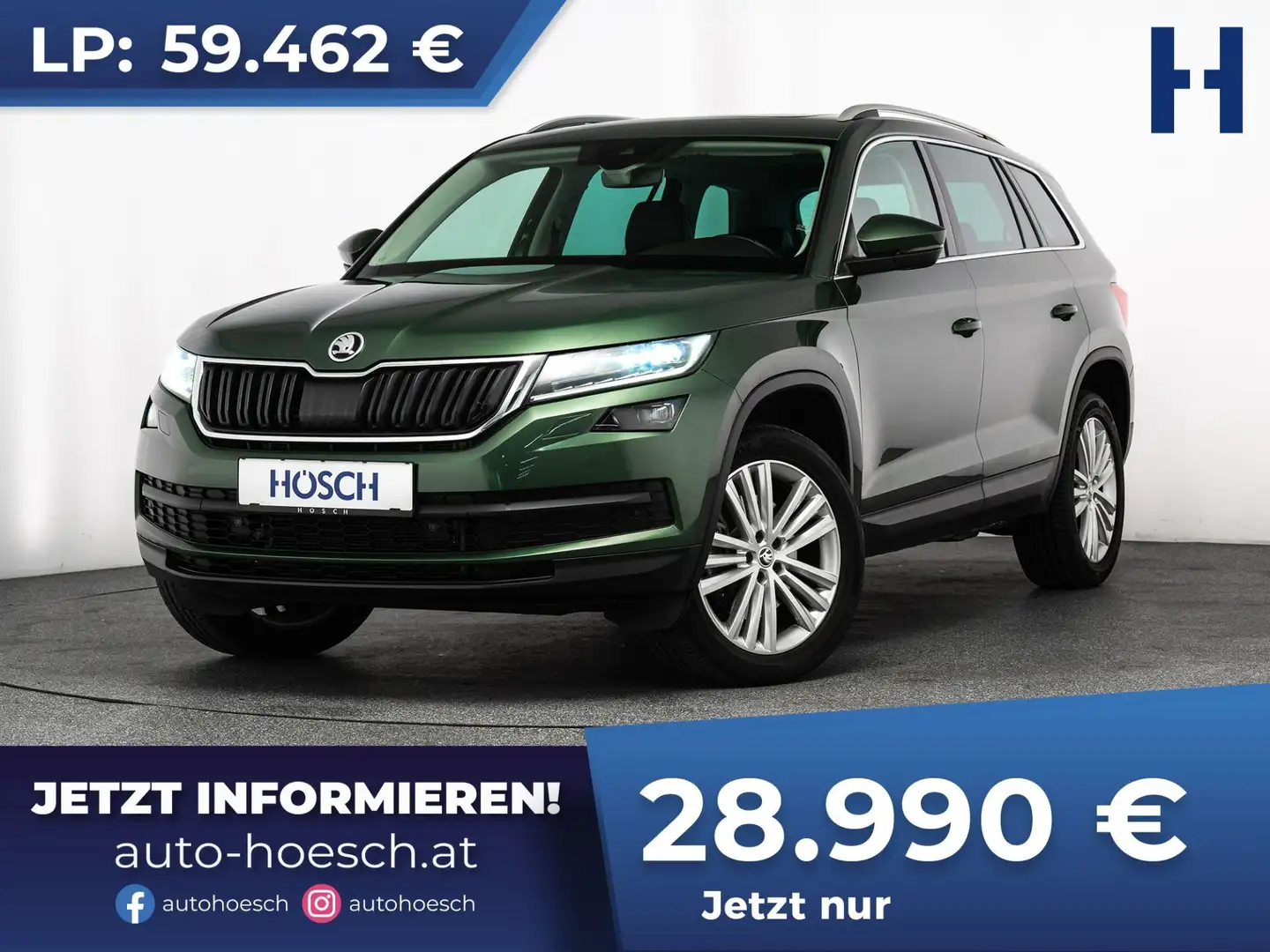 Skoda Kodiaq 2.0 TDI Style Aut. 4x4 AHK 19" PANO DCC ALCANTARA Verde - 1