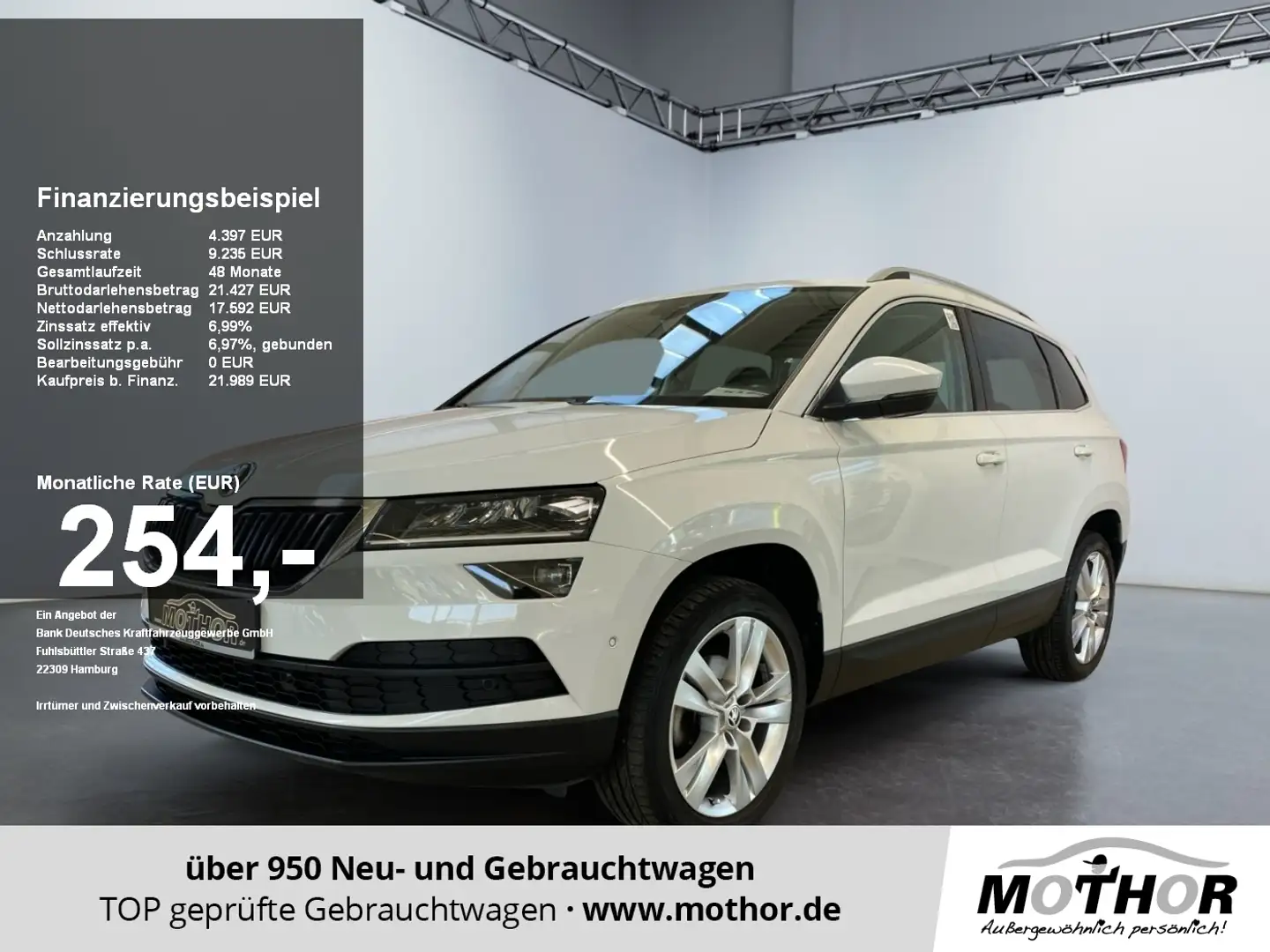 Skoda Karoq Style 1.5 TSI DSG AHK el.Heck LM KAM LED Weiß - 1