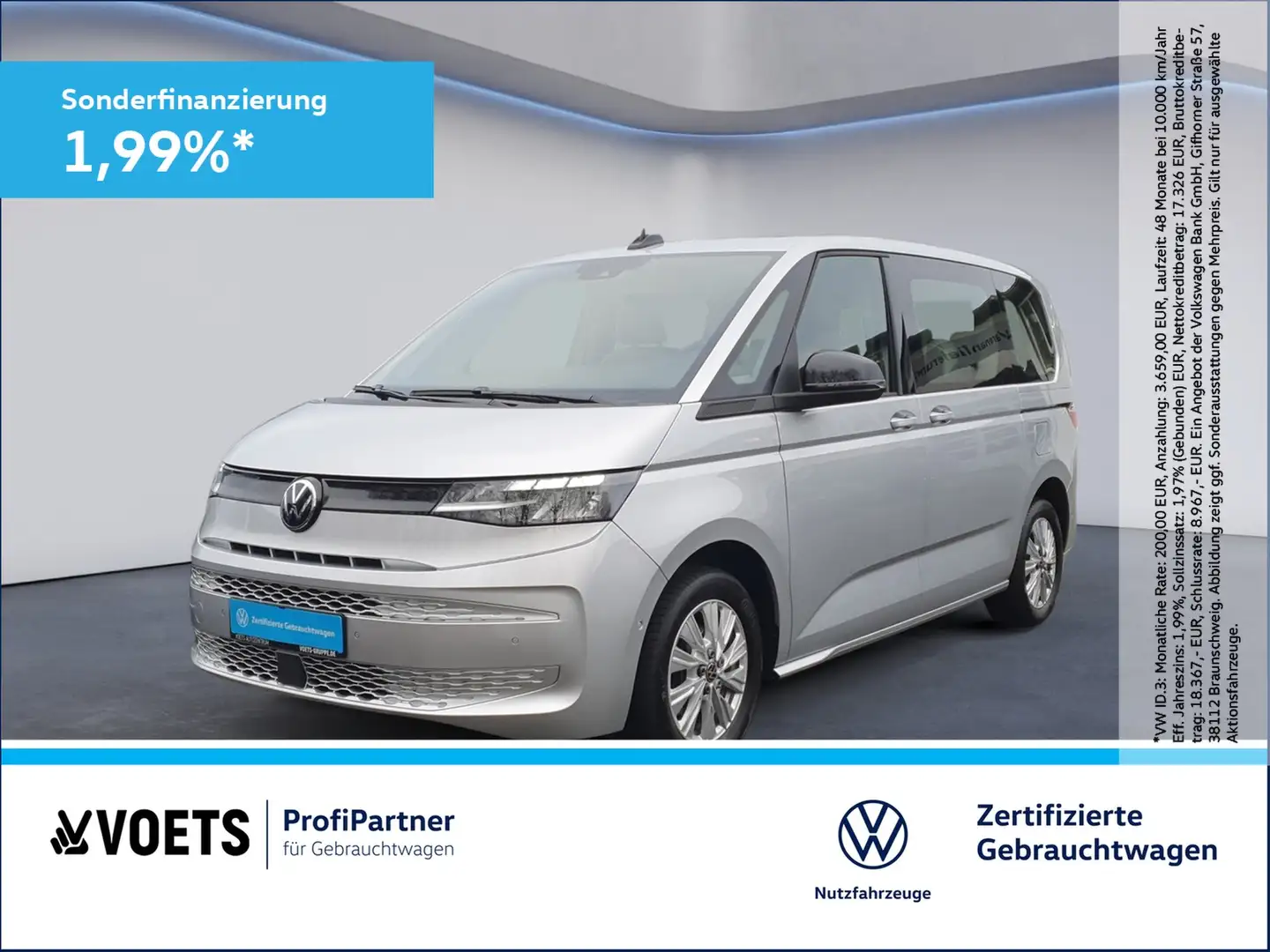 Volkswagen T7 Multivan KÜ 2.0 TDI DSG PDC+RearView+SHZ Argent - 1