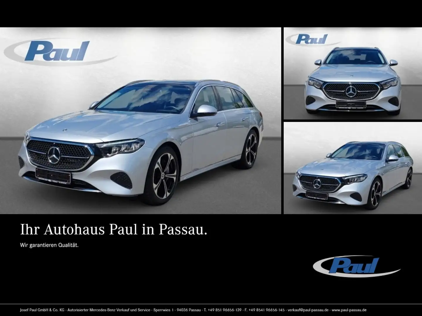 Mercedes-Benz E 300 de T-Modell AMG+Pano+LED Silber - 1