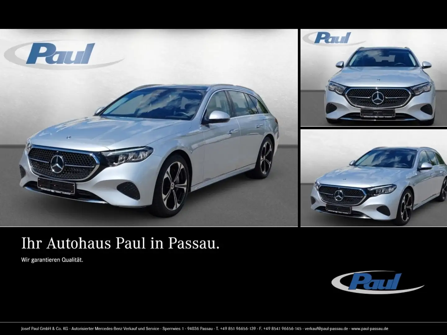 Mercedes-Benz E 300 de T-Modell AMG+Pano+LED Argent - 1