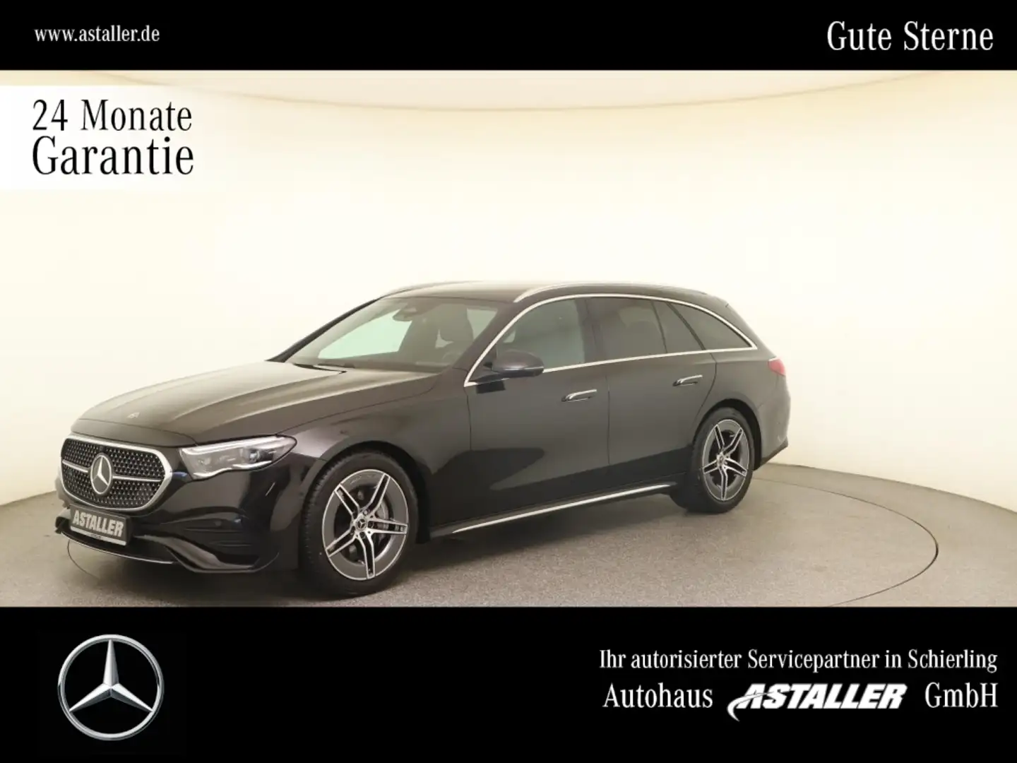 Mercedes-Benz E 450 T 4M AMG Line MBUX+Led+Pano+AHK+WiPa+Distr Schwarz - 1