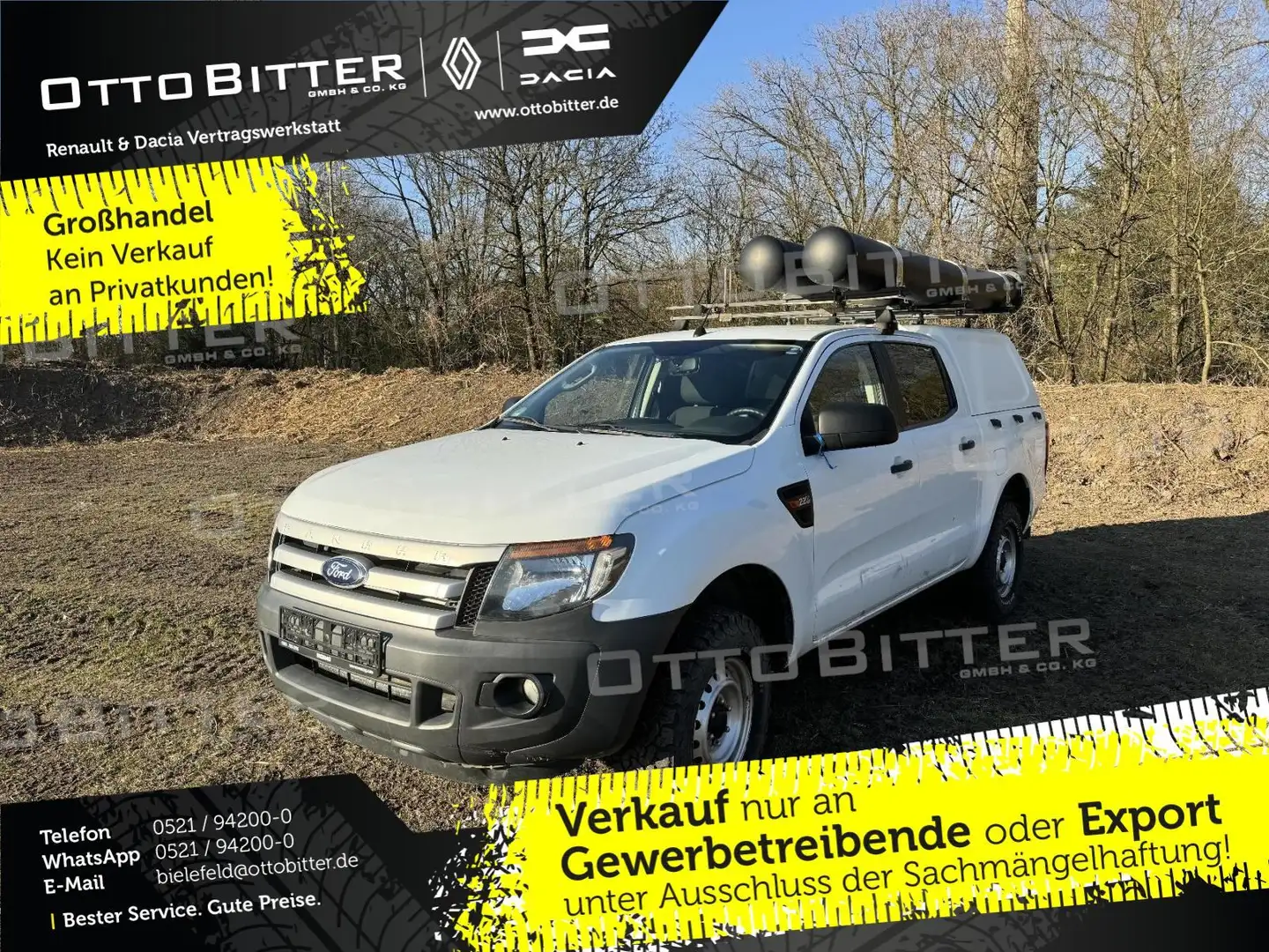 Ford Ranger XL DoKa 4x4  SORTIMO +MOTORSCHADEN+ Blanco - 1