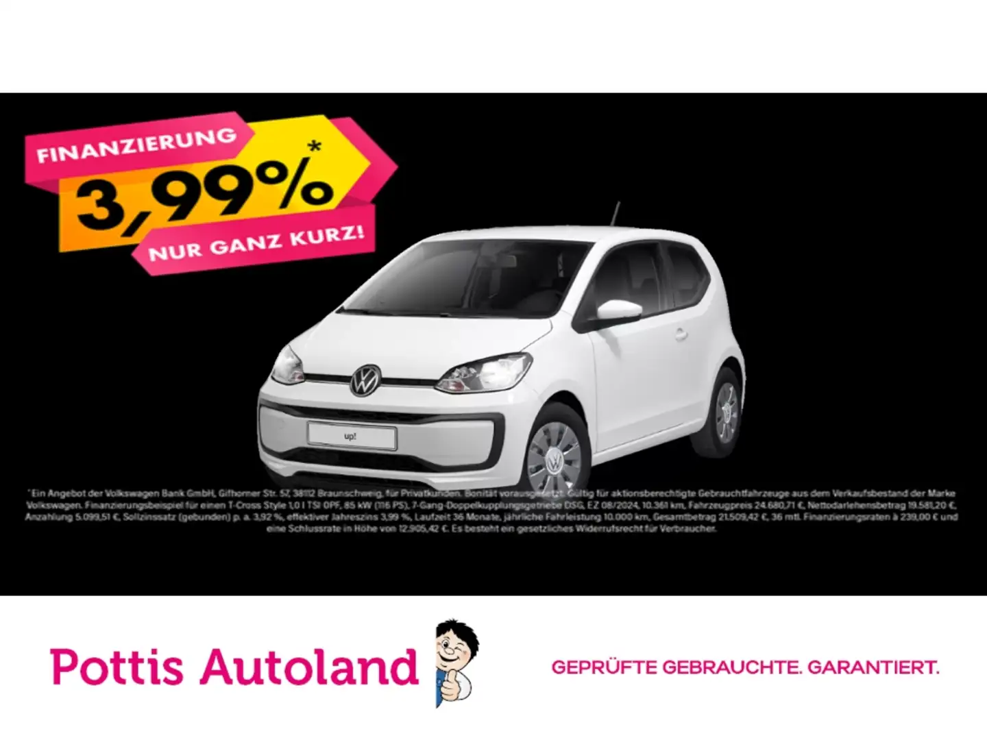 Volkswagen up! 1.0 MPI MOVE UP! KLIMA BLUETOOTH Wit - 1