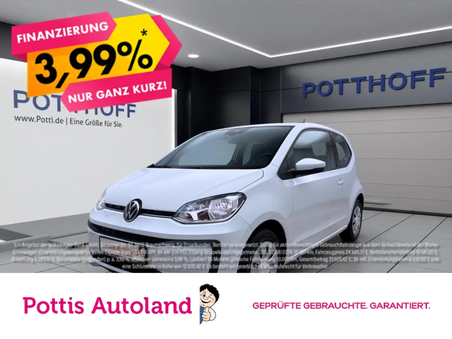 Volkswagen up! 1.0 MPI MOVE UP! KLIMA BLUETOOTH Blanco - 1
