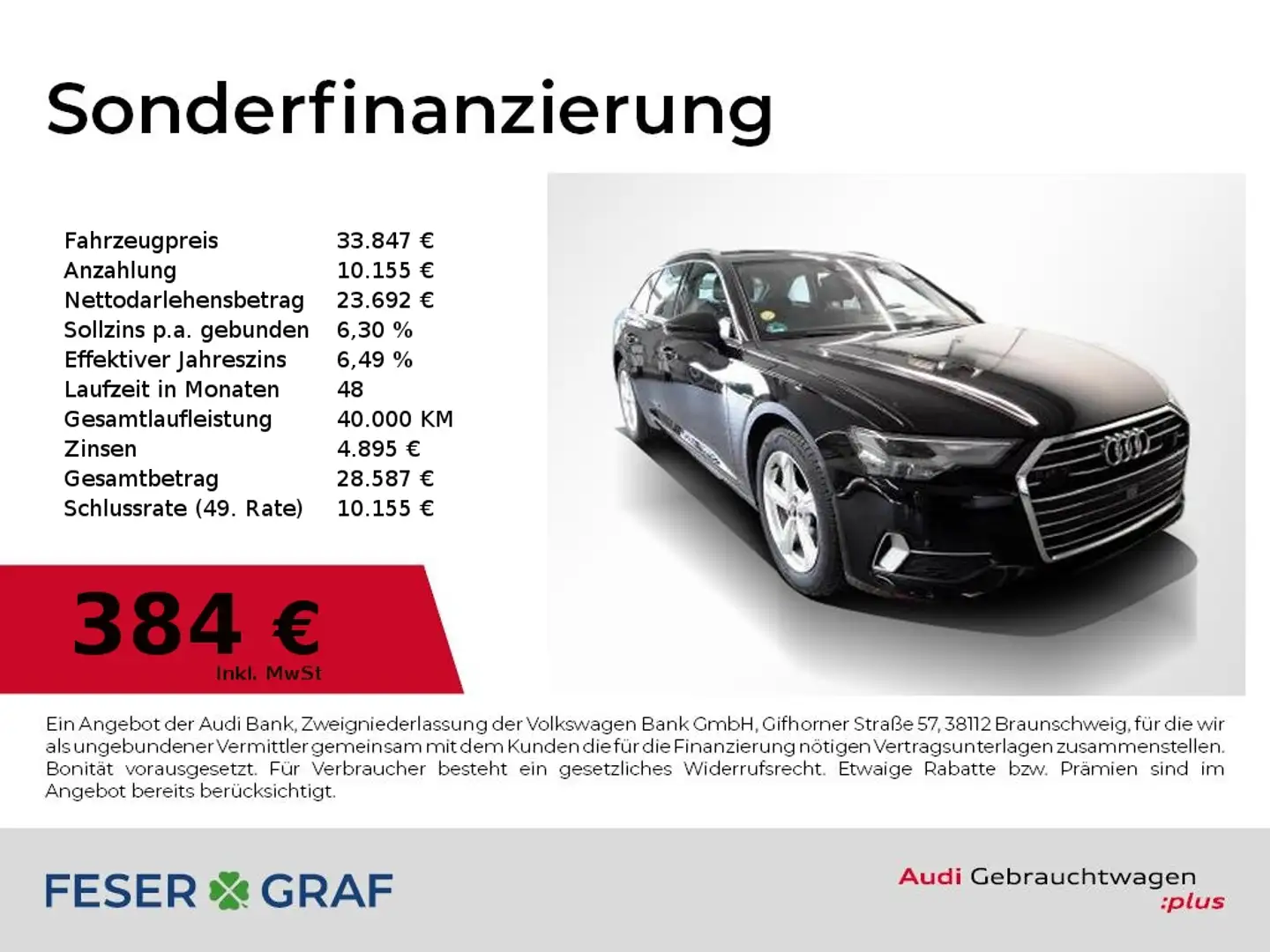 Audi A6 Avant sport 40 TDI S tronic Navi,LED,PDC,Sportsitz Zwart - 1