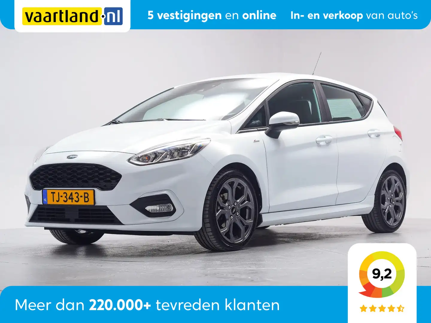 Ford Fiesta 1.0 EcoBoost 100pk ST-line 5-drs [ Navi Climate Cr Blanc - 1