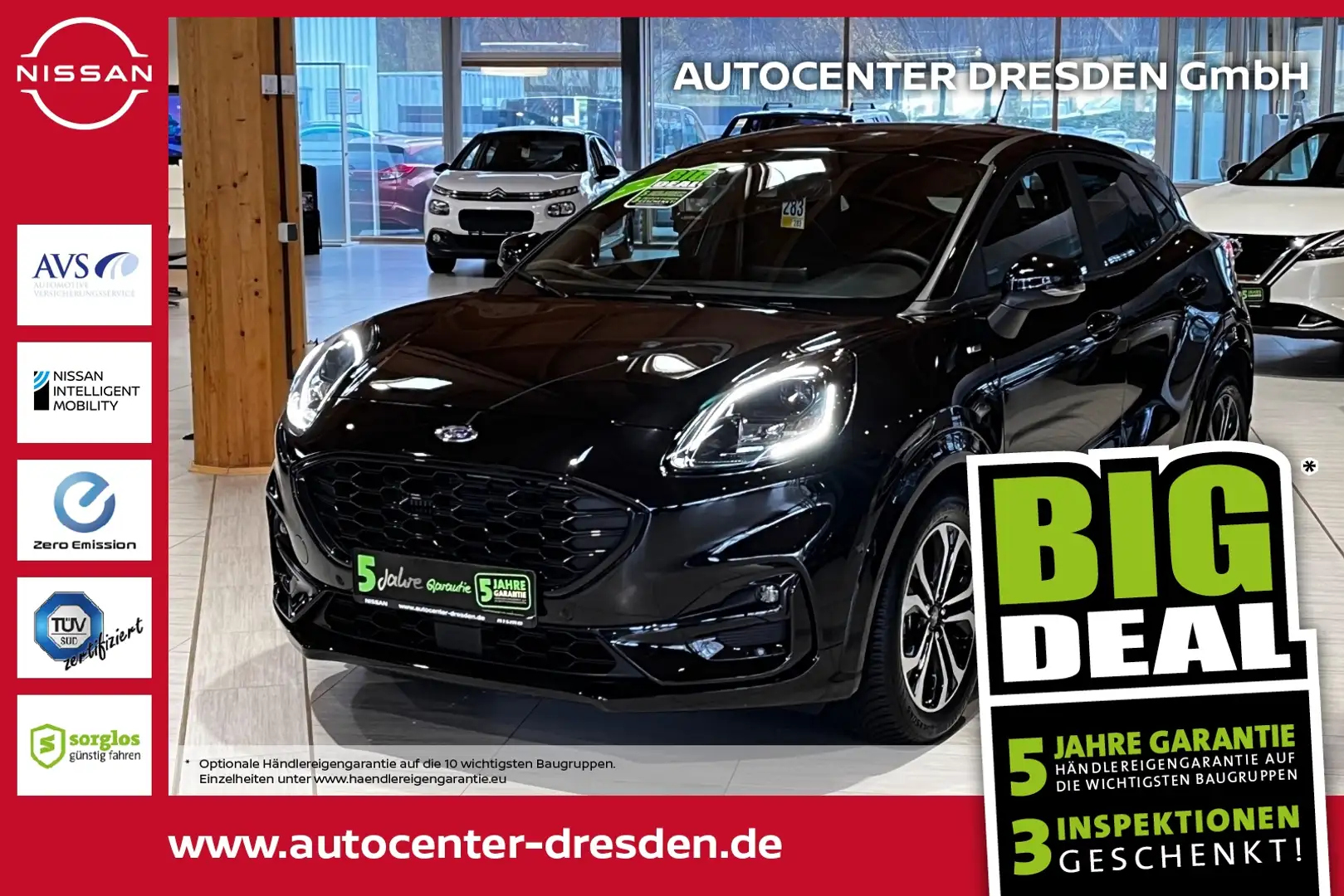 Ford Puma 1.0 EcoBoost ST-Line ACC Navi Kam SHZ AHK Noir - 1