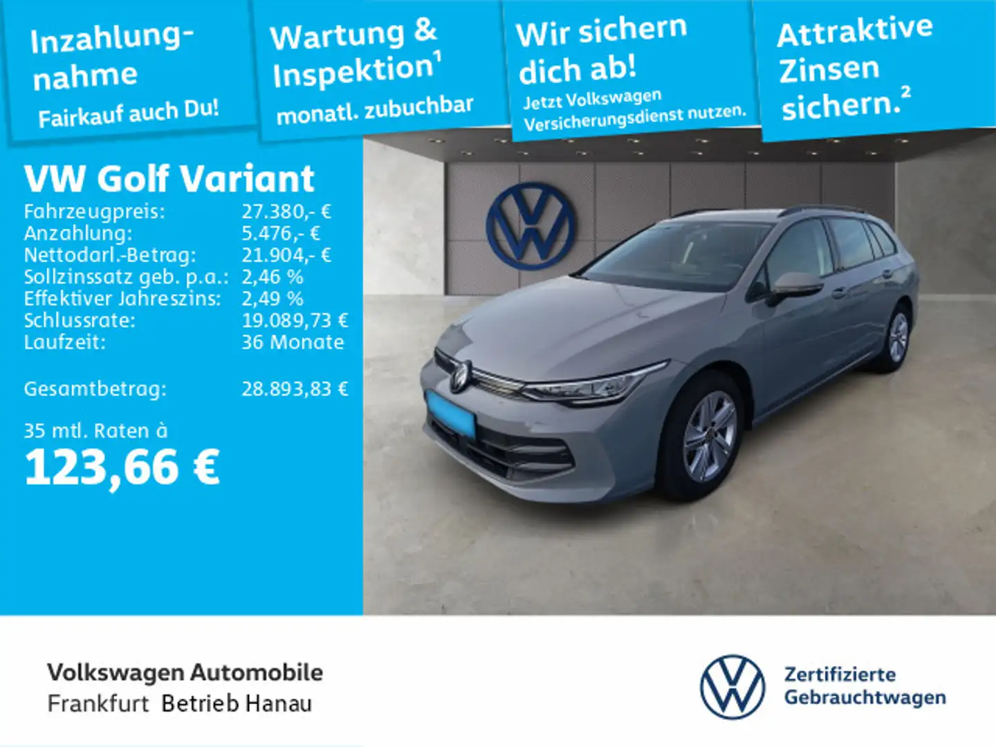 Volkswagen Golf Variant Golf VIII Variant 2.0 TDI Life Navi LED DAB+ Fro Grau - 1