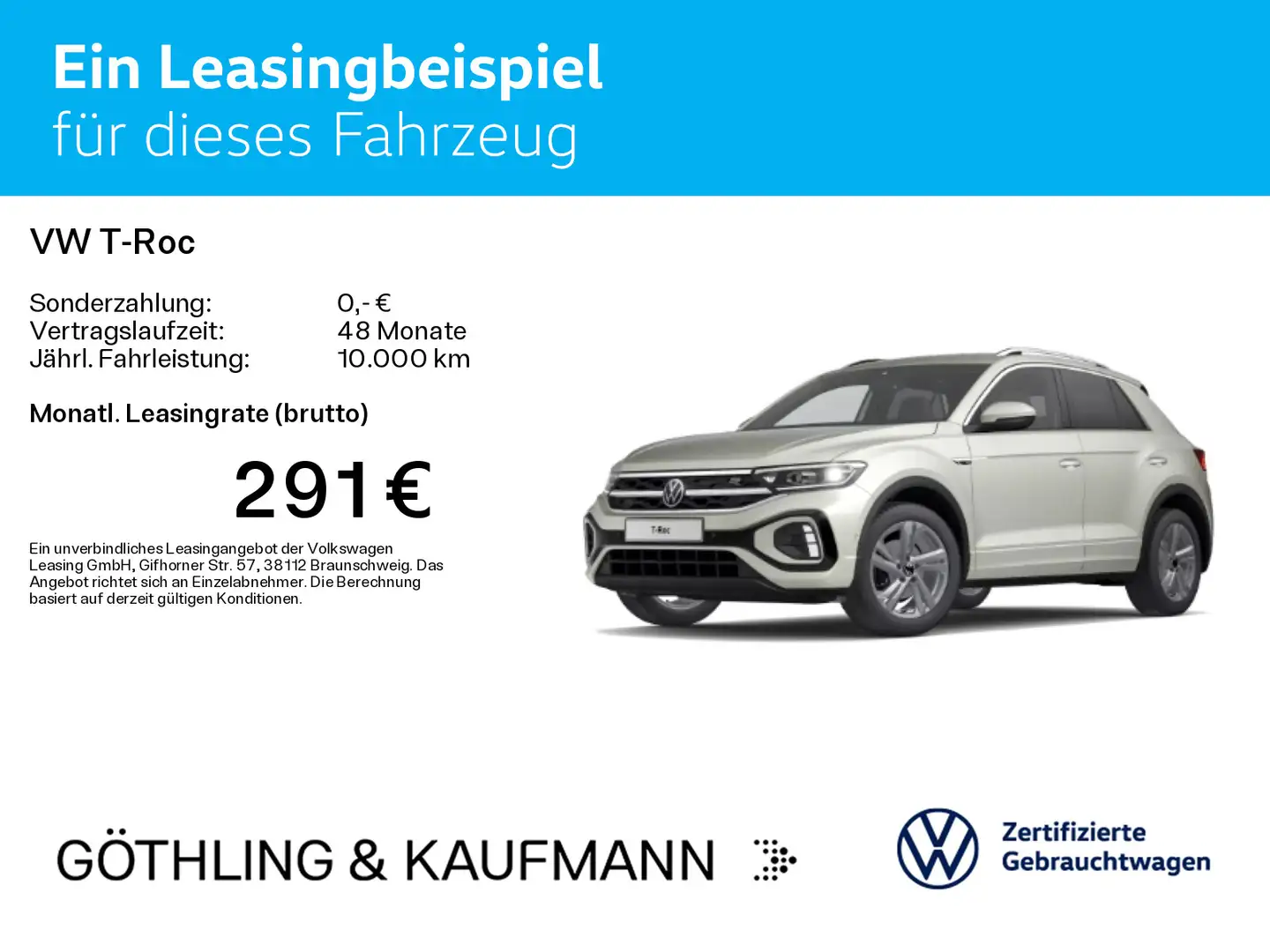 Volkswagen T-Roc R-Line*NAVI*KAM*PDC*SHZ*LED Grau - 2