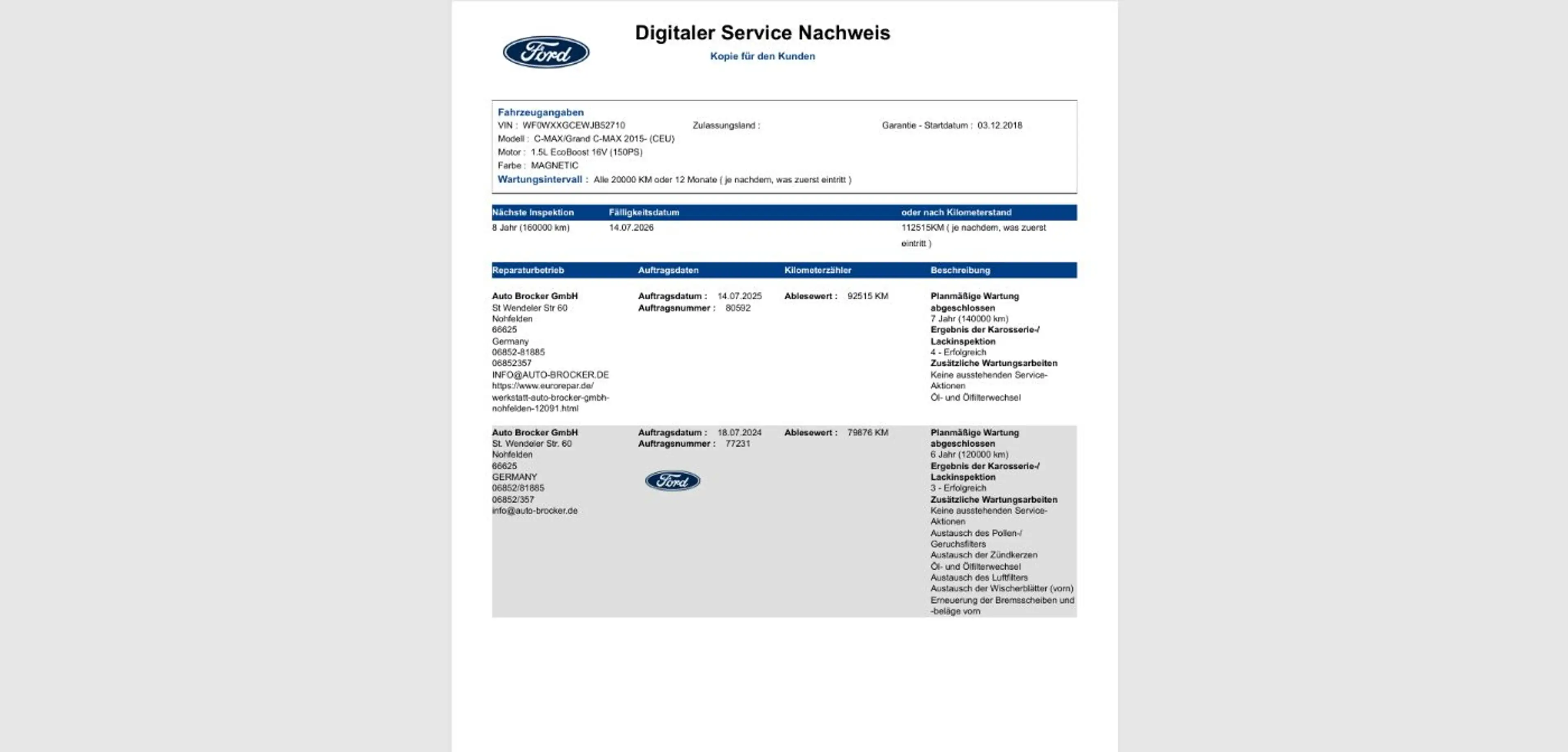 Ford Grand C-Max Titanium 7-Sitze Navi Kamera SHZ LHZ — photo 5