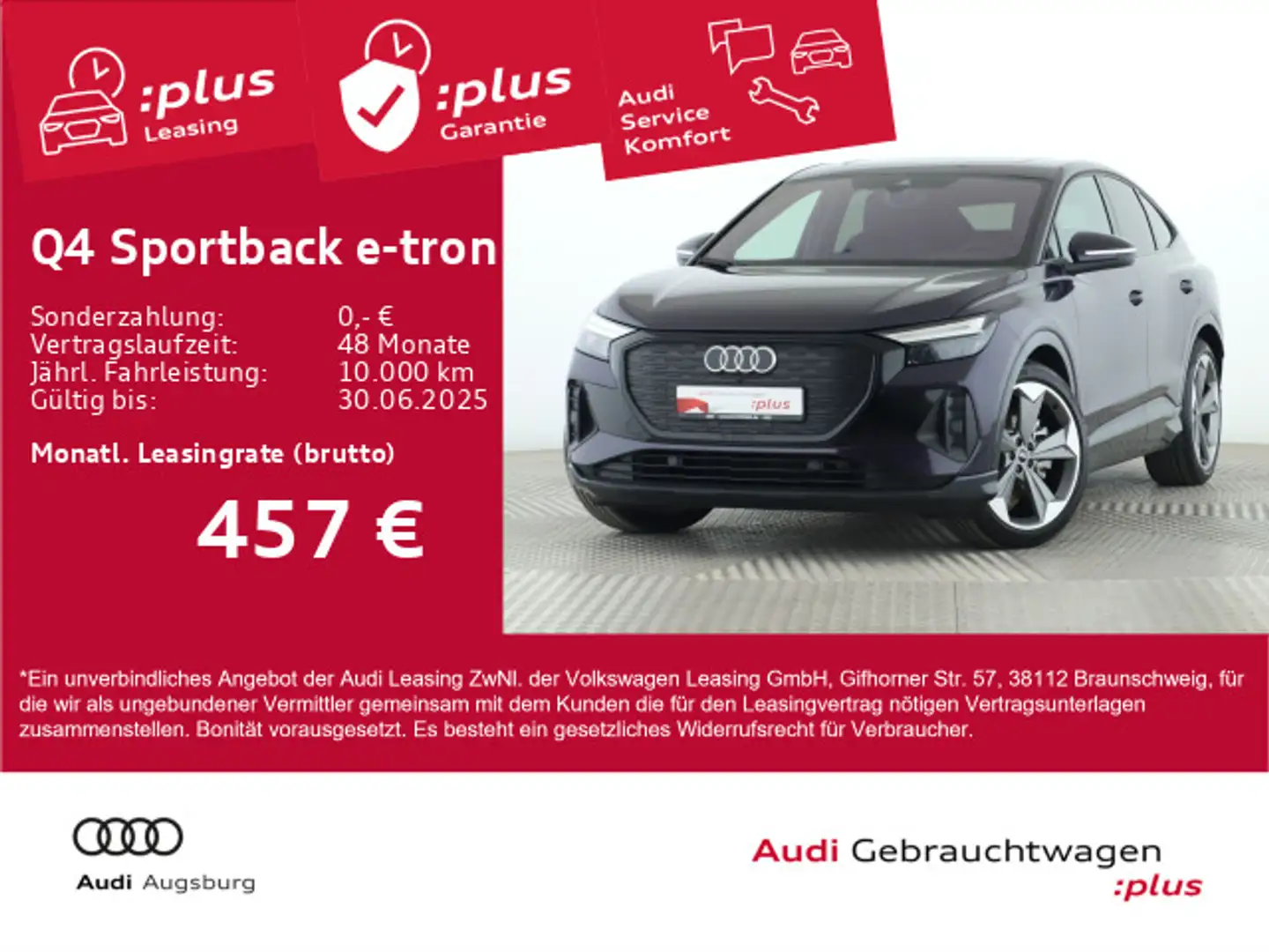 Audi Q4 e-tron 55 qu. 82 kW/h Wärmep.*8fach Violett - 1