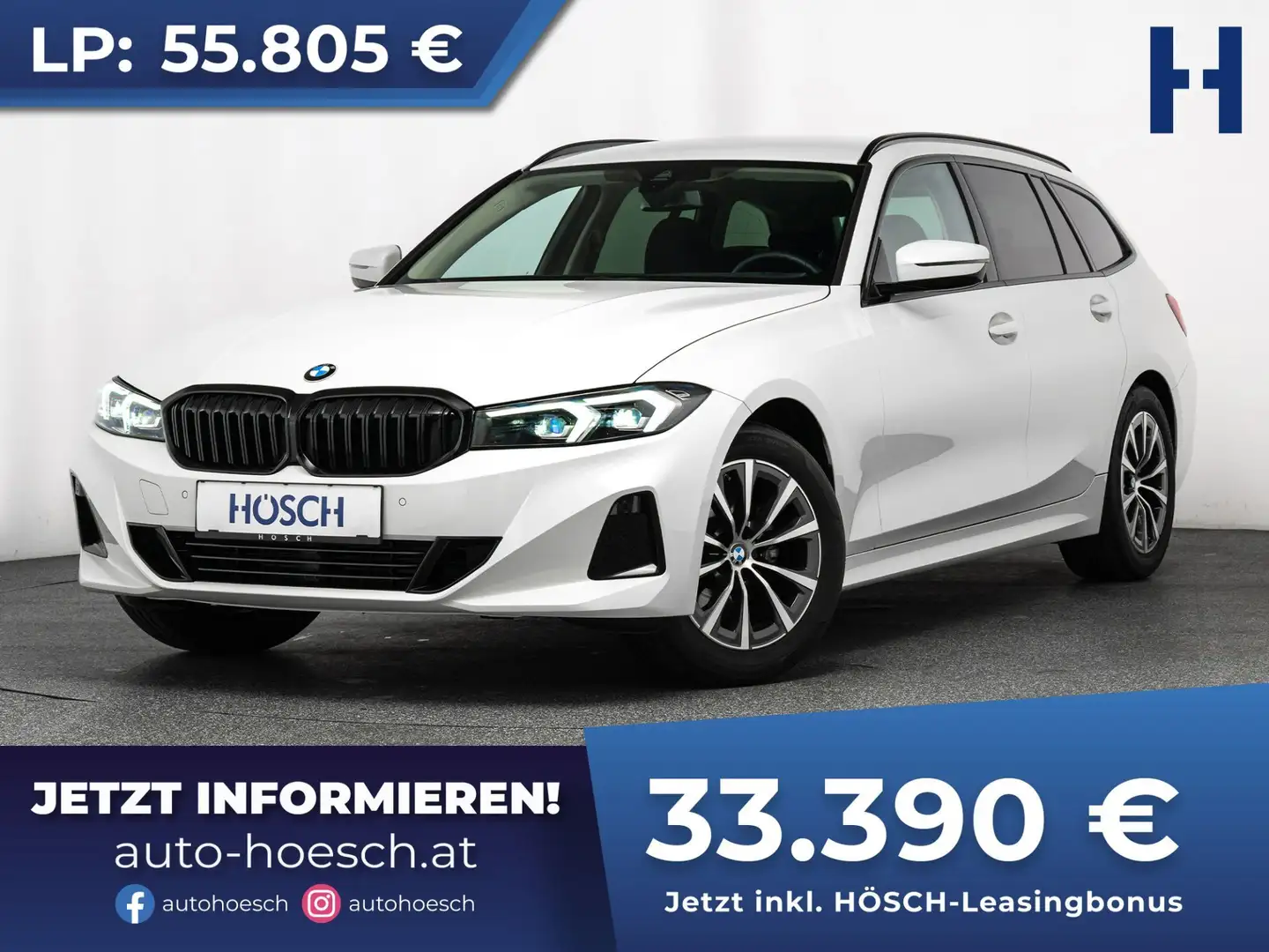 BMW 318 i Touring WERKSWAGEN WIE NEU -40% Blanc - 1