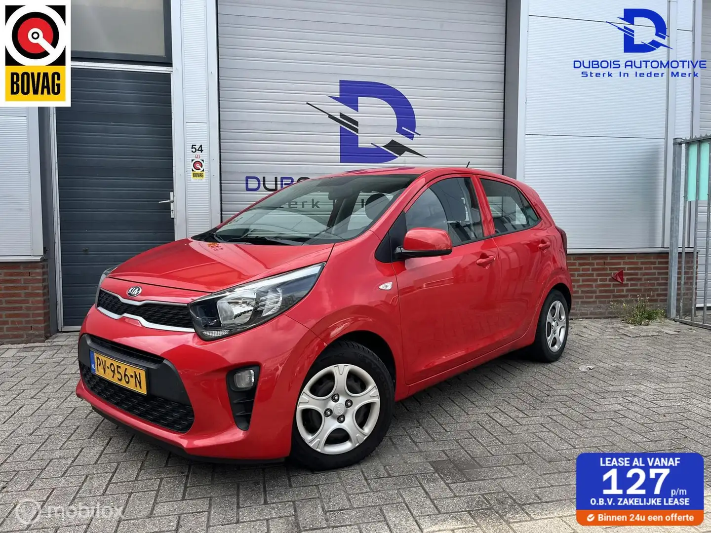 Kia Picanto 1.0 CVVT E-PLUSLINE|AIRCO|RIJKLAAR|MF STUUR|NAP| Rojo - 1