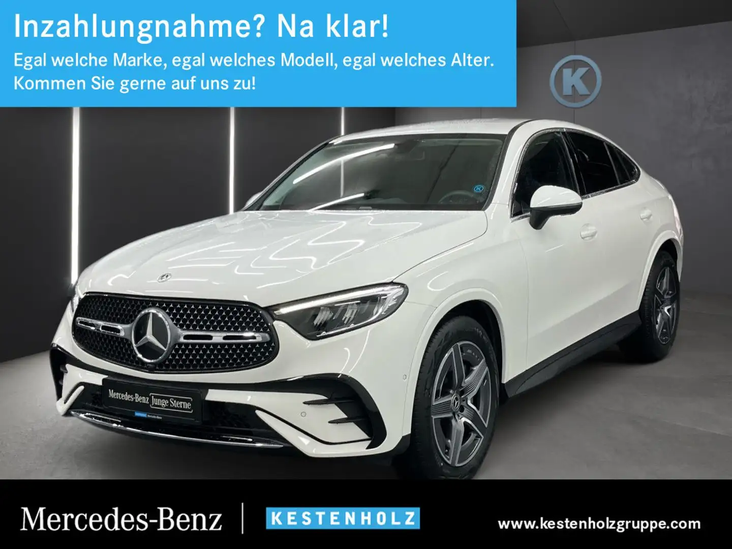 Mercedes-Benz GLC 200 4MATIC Coupé AMG+AHK+MEMORY+KLIMATRONIC Weiß - 1