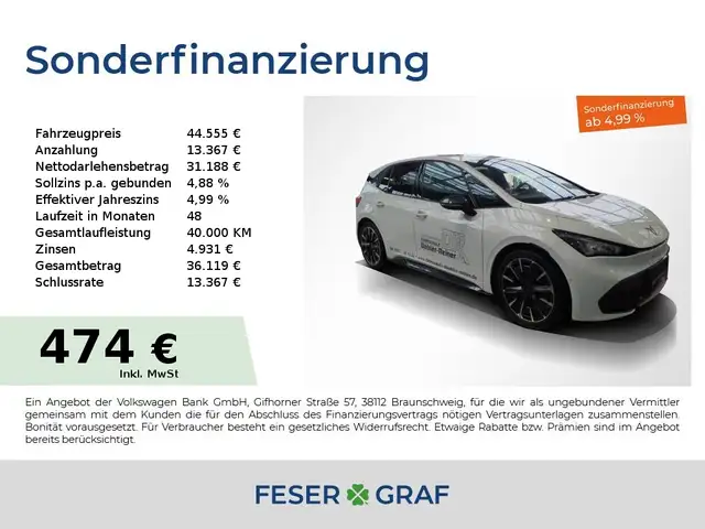 CUPRA Born DCC LED Head-up-Display Rückfahrkamera