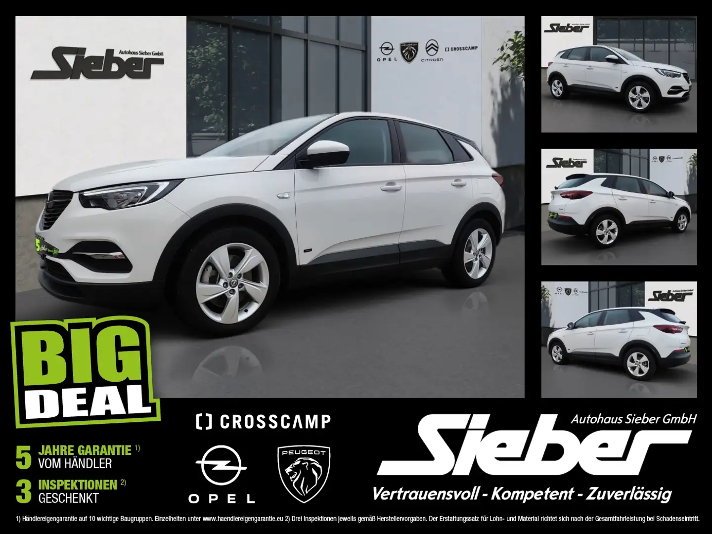 Opel Grandland X 1.6 Turbo Hybrid Edition NAVI Weiß - 1
