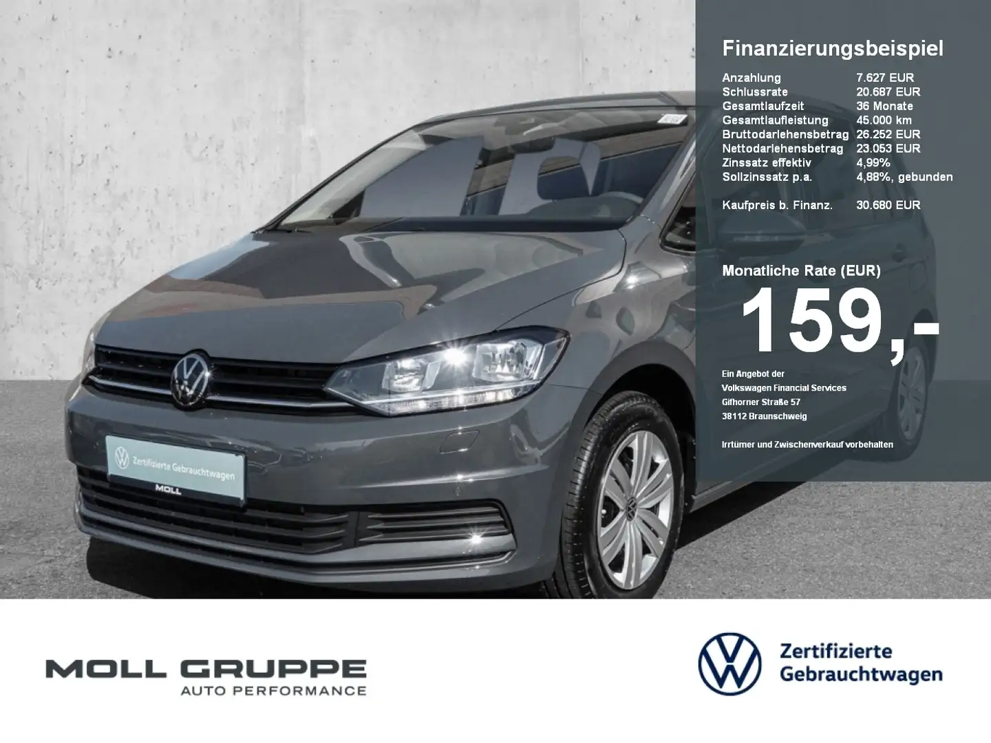 Volkswagen Touran 1.5 TSI Trendline NAVI PDC TEMPOMAT Šedá - 1