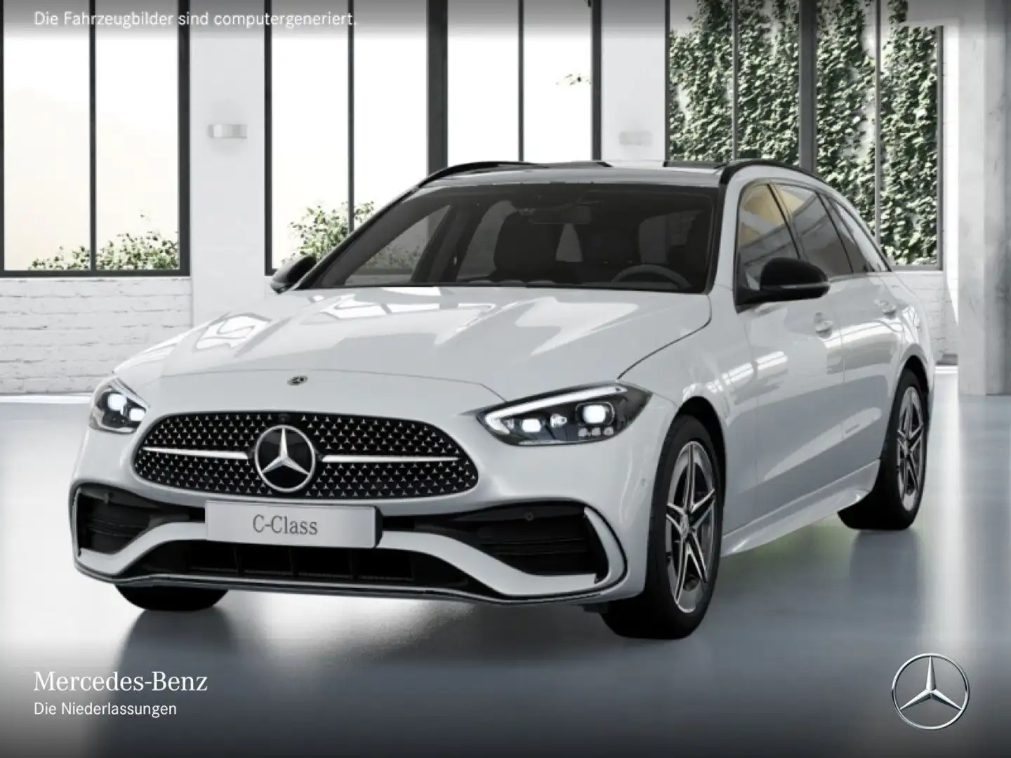Mercedes-Benz C 300 e T AMG+NIGHT+PANO+360+BURMESTER+TOTW+9G Weiß - 2