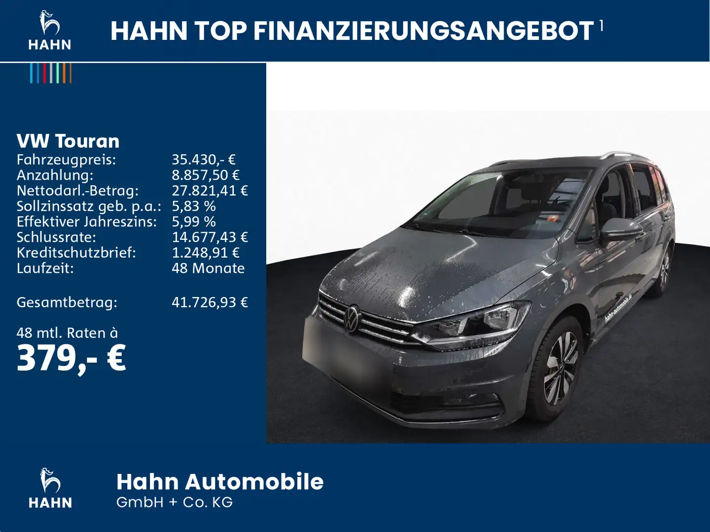Volkswagen Touran 1.5TSI DSG Move 7-Sitze Navi AHK ACC APP Grau - 2