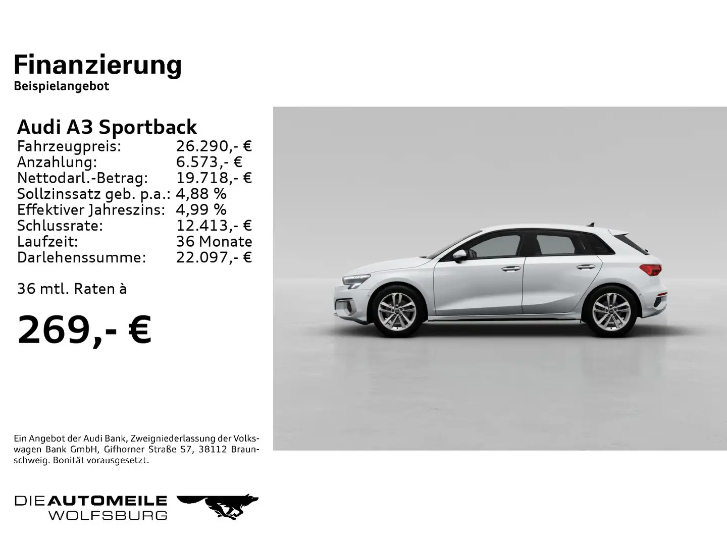 Audi A3 35 TFSI S tronic advanced SITZHZ/LE Weiß - 2