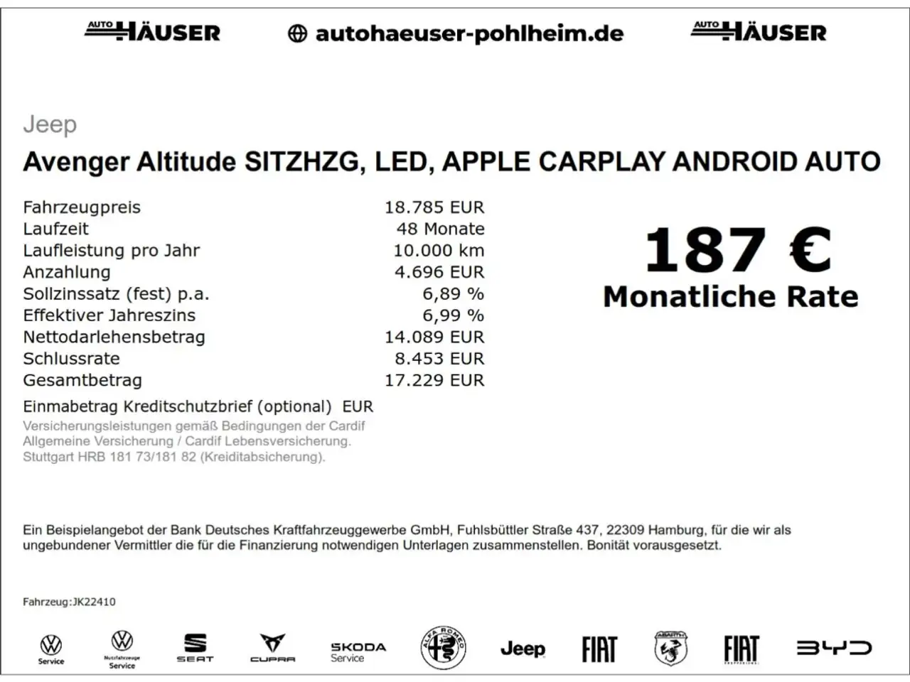 Jeep Avenger Altitude 1.2 SITZHZG LED APPLE ANDROID TEMPOMAT, миниатюра 5