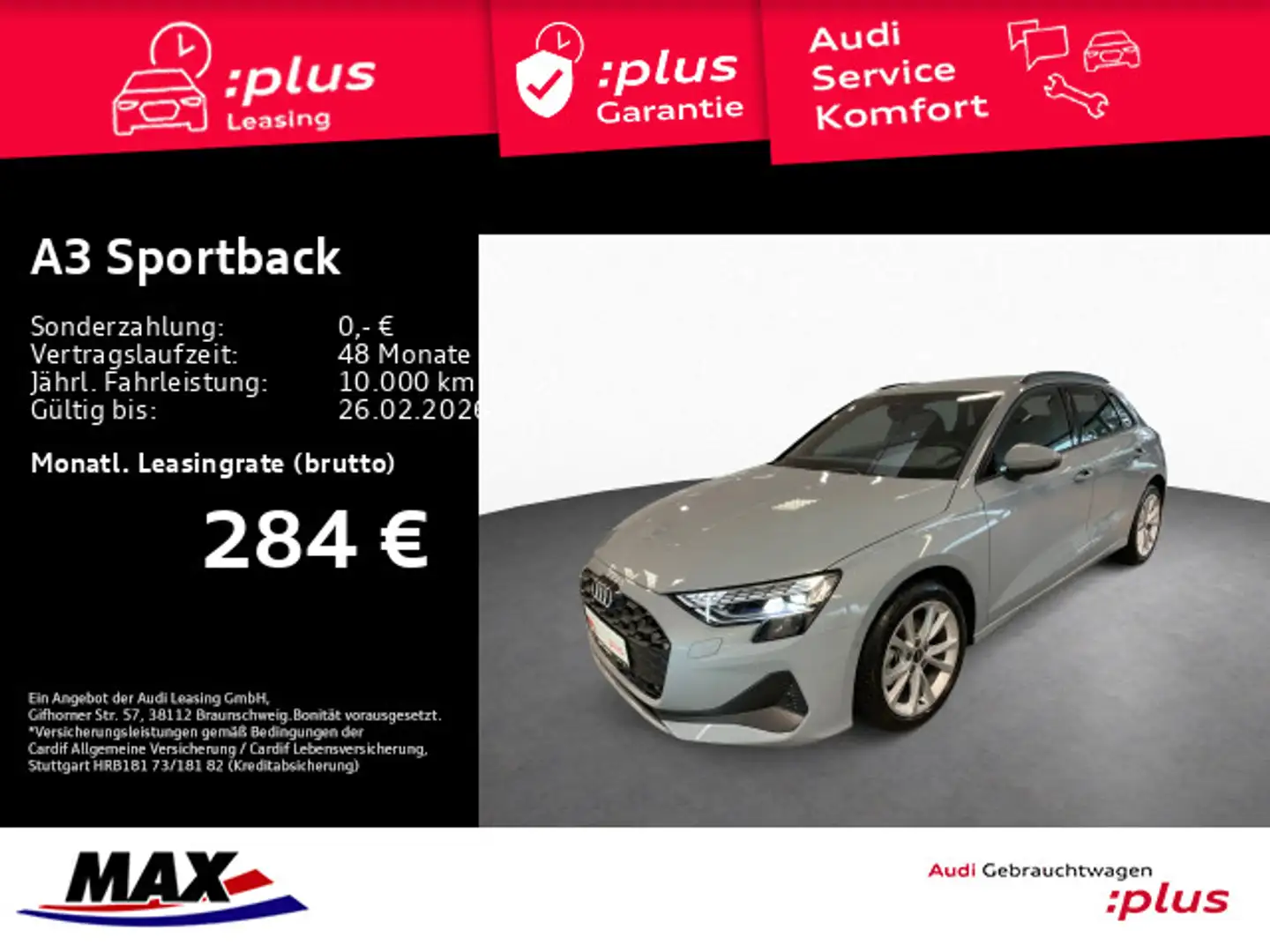 Audi A3 30 TFSI NAV+AHK+SONOS+KAM+S-LENKRAD Grau - 1