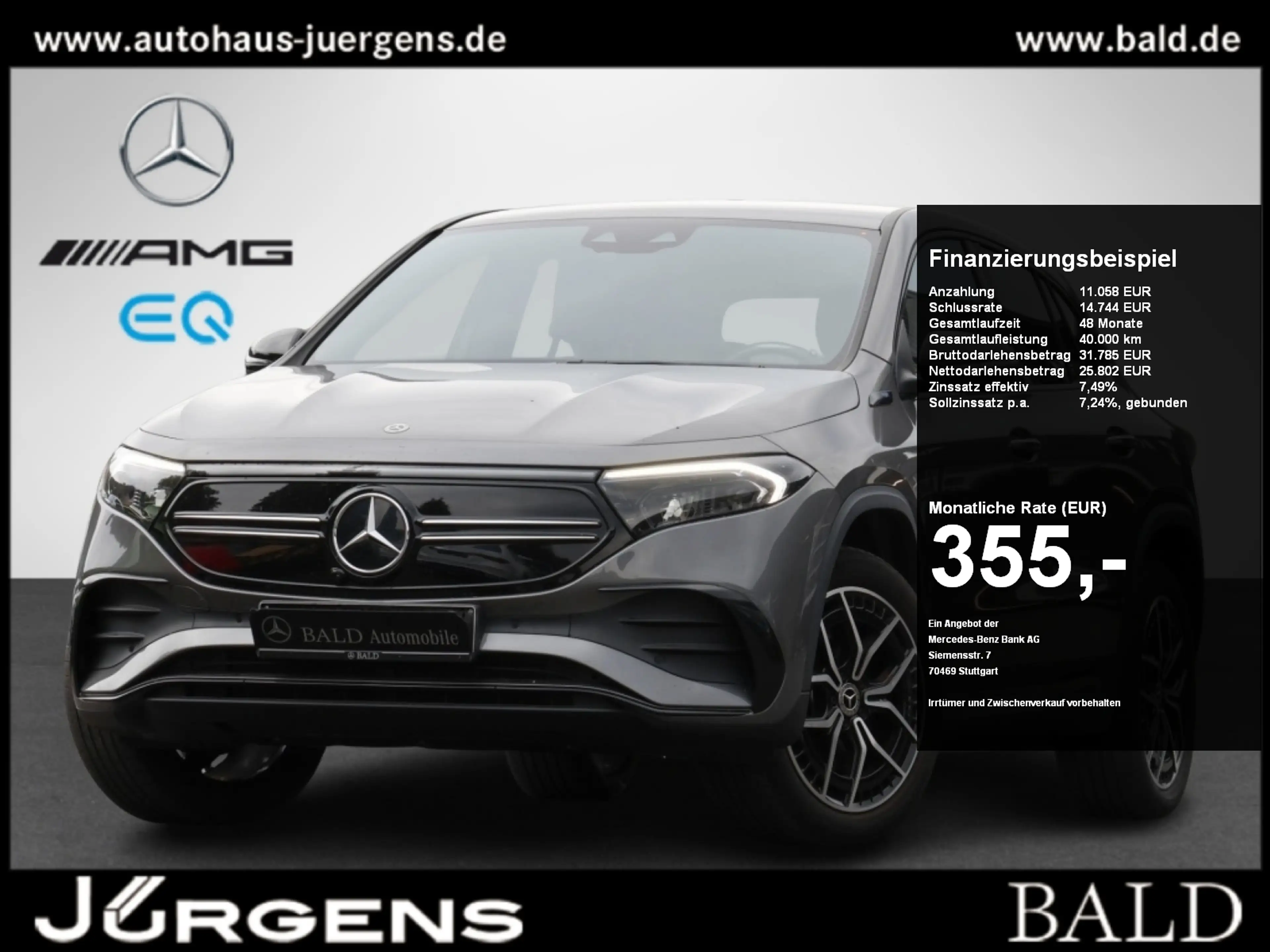 Mercedes-Benz EQA 250 + AMG-Sport+Night+Ambiente+AHK+360+Cam