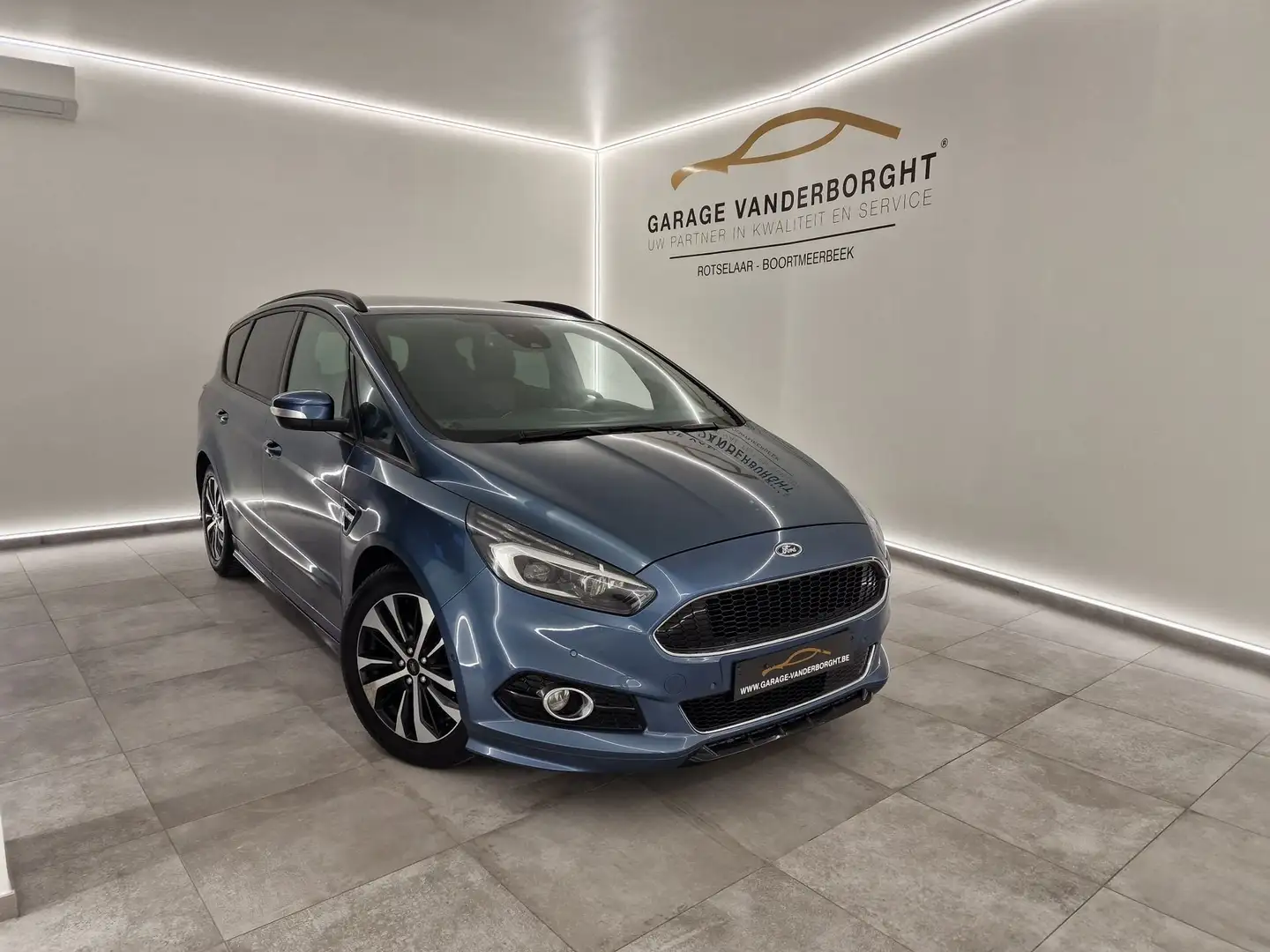 Ford S-Max ST-LINE BENZINE 7 ZITPLAATSEN 59000KM!!! Bleu - 1