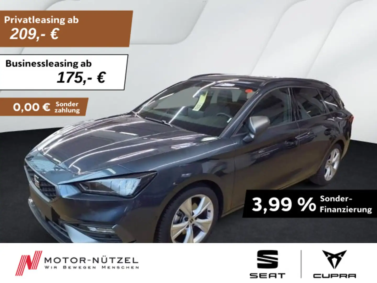 SEAT Leon ST 1.5 eTSI DSG FR LED+NAVI+APP+ACC+SHZ+RFK Grau - 1
