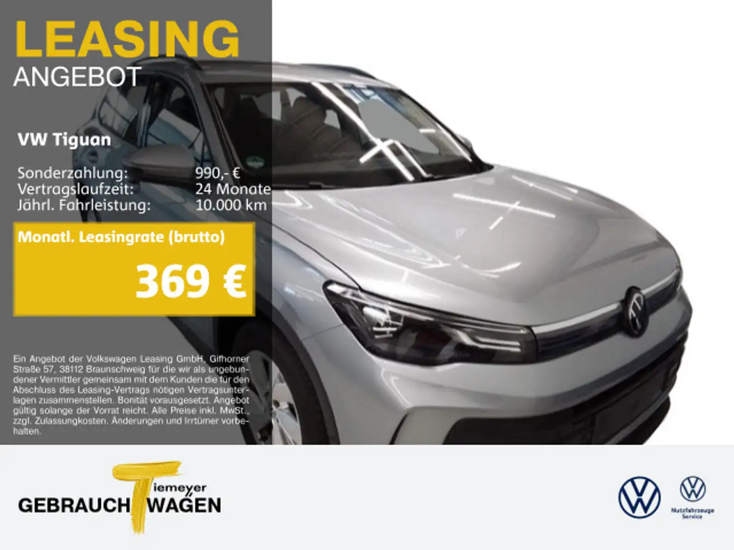 Volkswagen Tiguan 1.5 eTSI DSG NAVI AHK KAMERA Silber - 1