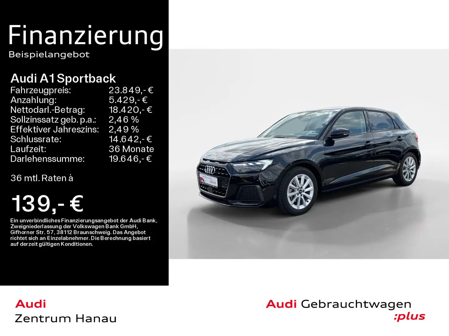 Audi A1 30 TFSI advanced*LED*VIRTUAL*SMART- Schwarz - 1