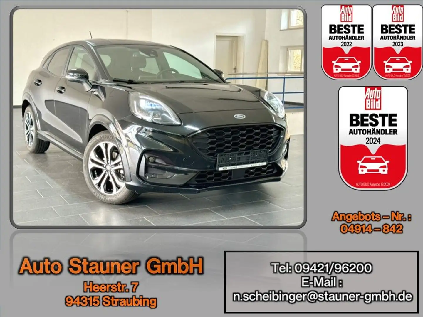 Ford Puma ST-Line 1.0 EcoBoost Automatik*ACC*KAMERA* Noir - 1