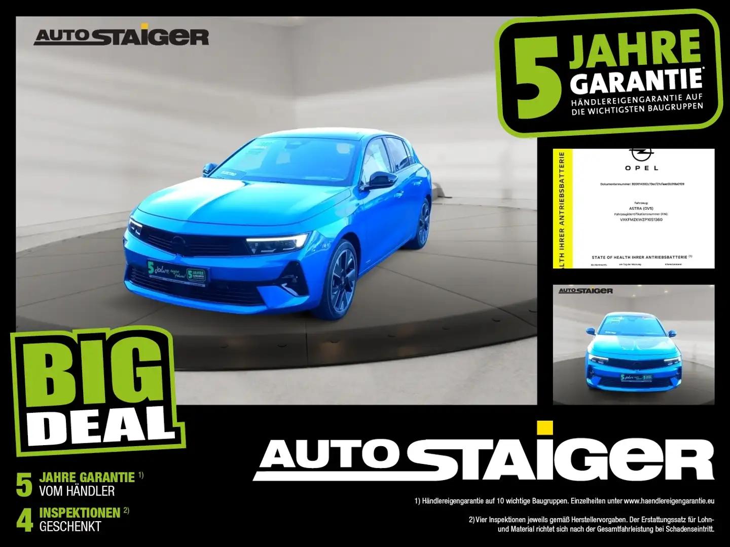 Opel Astra L Ultimate Electric Alcantara, Navi, PDC, Blau - 1
