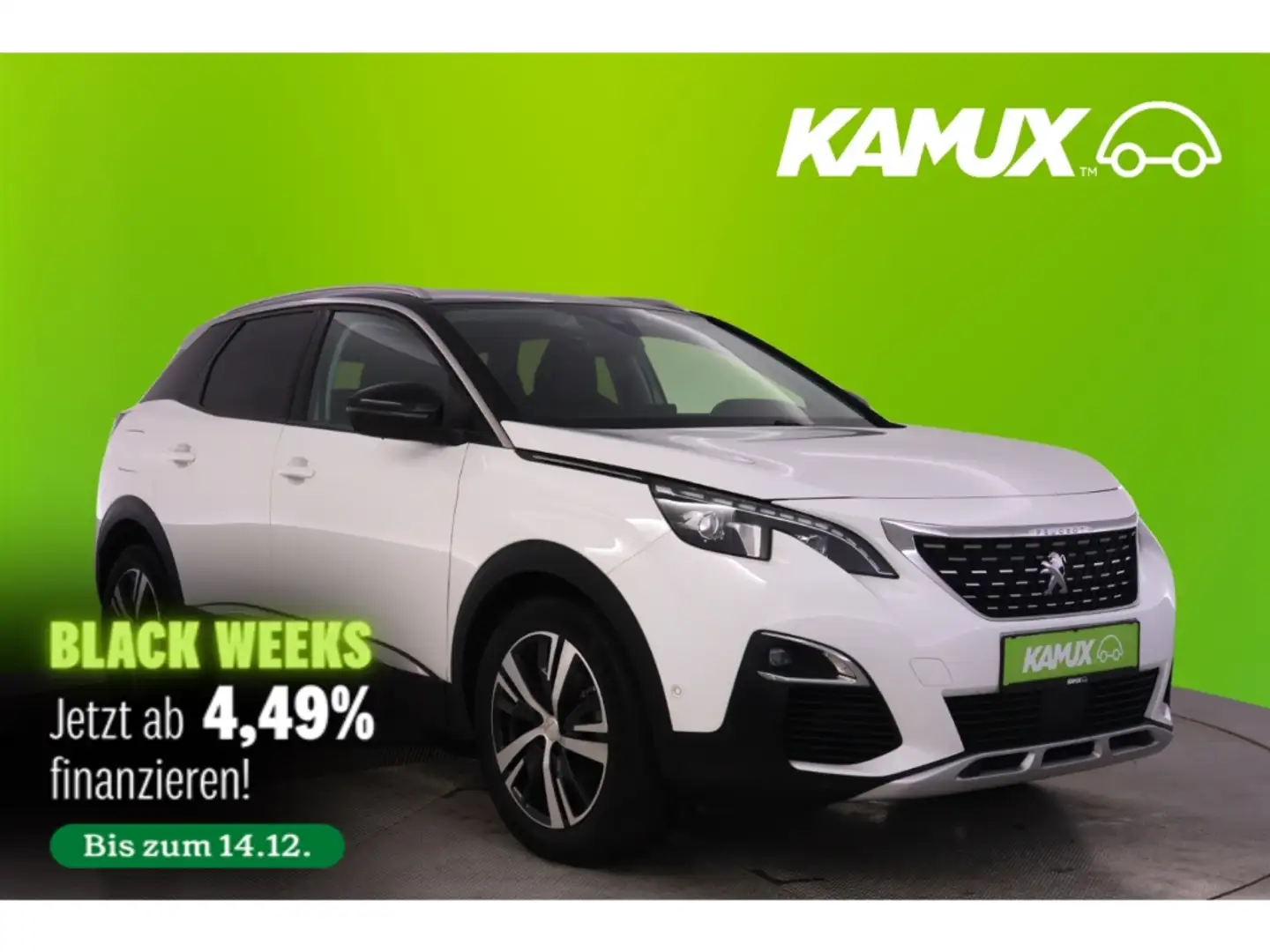 Peugeot 3008 1.2PureTech Aut.Allure+LED+NAVI+KAMERA+PDC Wit - 1