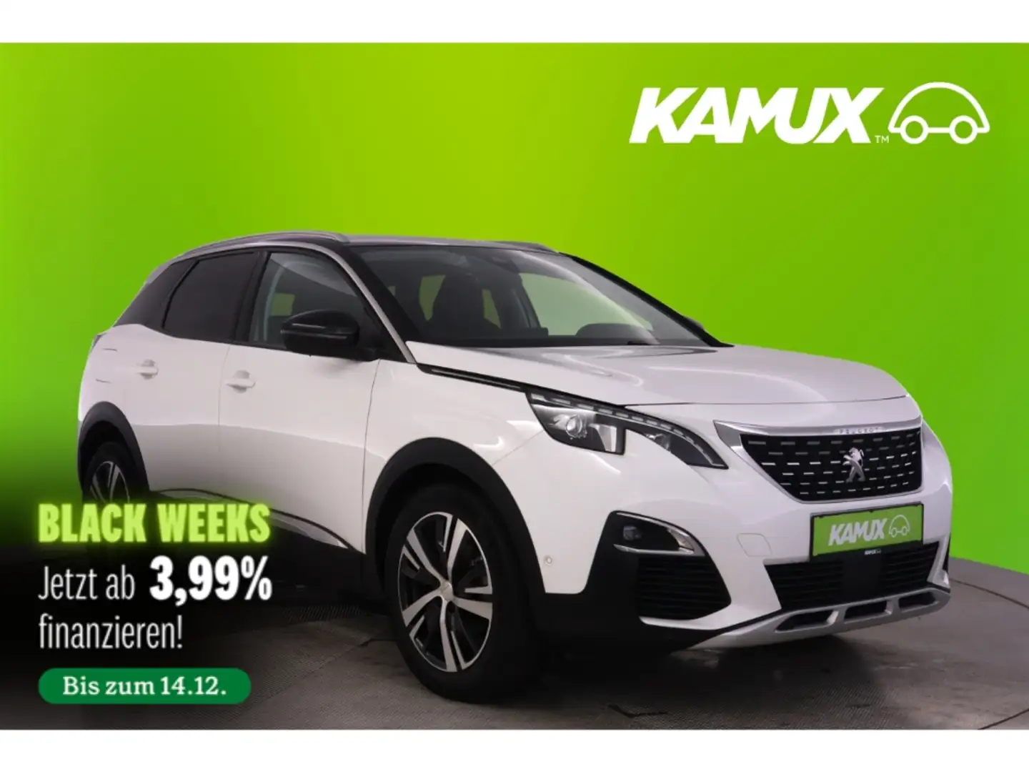 Peugeot 3008 1.2PureTech Aut.Allure+LED+NAVI+KAMERA+PDC Weiß - 1
