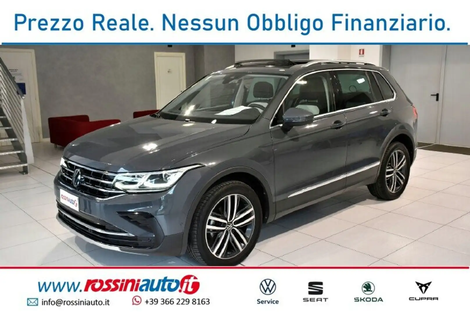 Volkswagen Tiguan 2.0 TDI 150 CV DSG 4MOTION ELEGANCE + R19 + TETTO Gris - 1