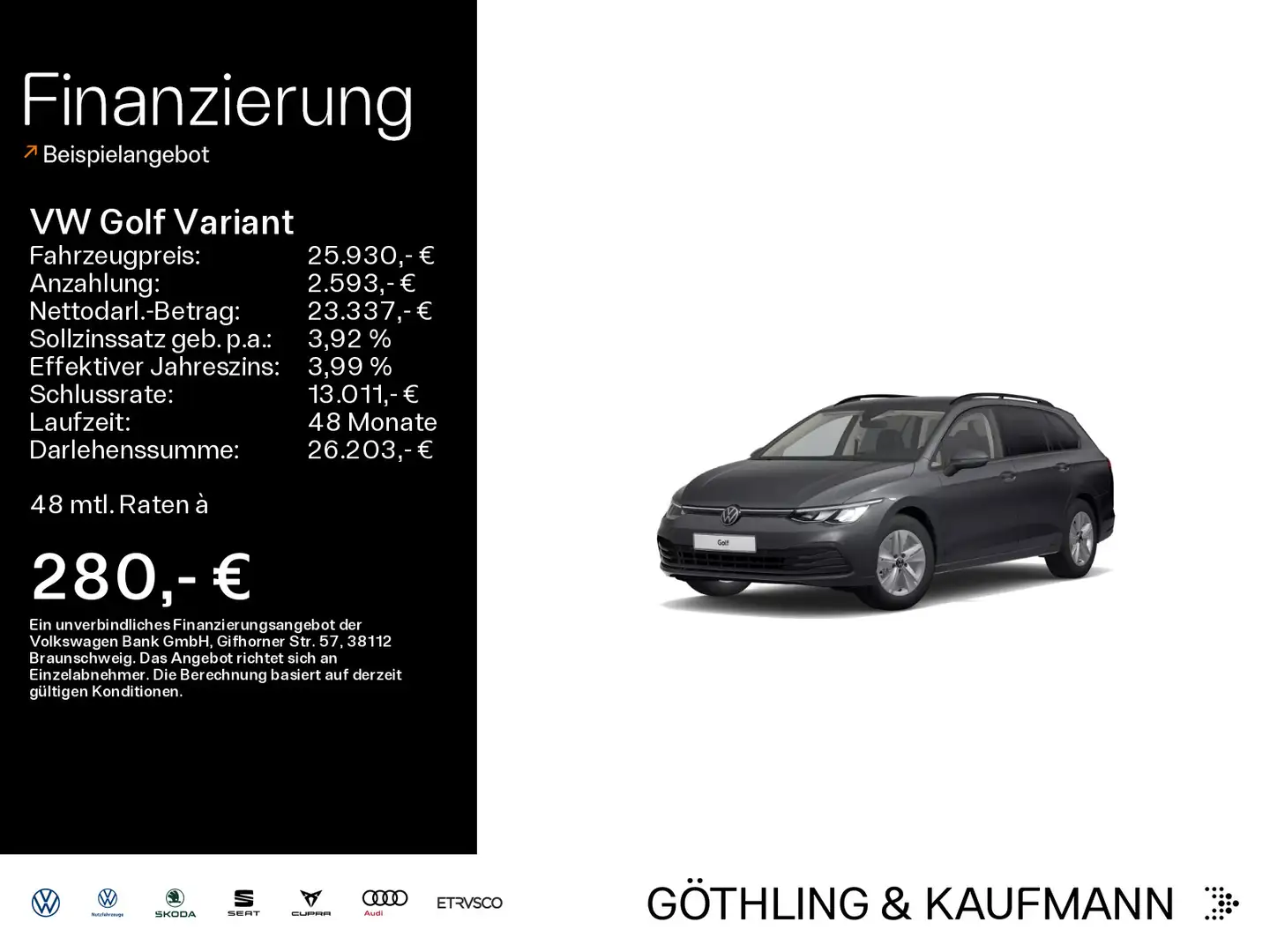Volkswagen Golf Variant Life 2.0 TDI 110kW*DSG*NAVI*SHZ*ACC Grau - 1