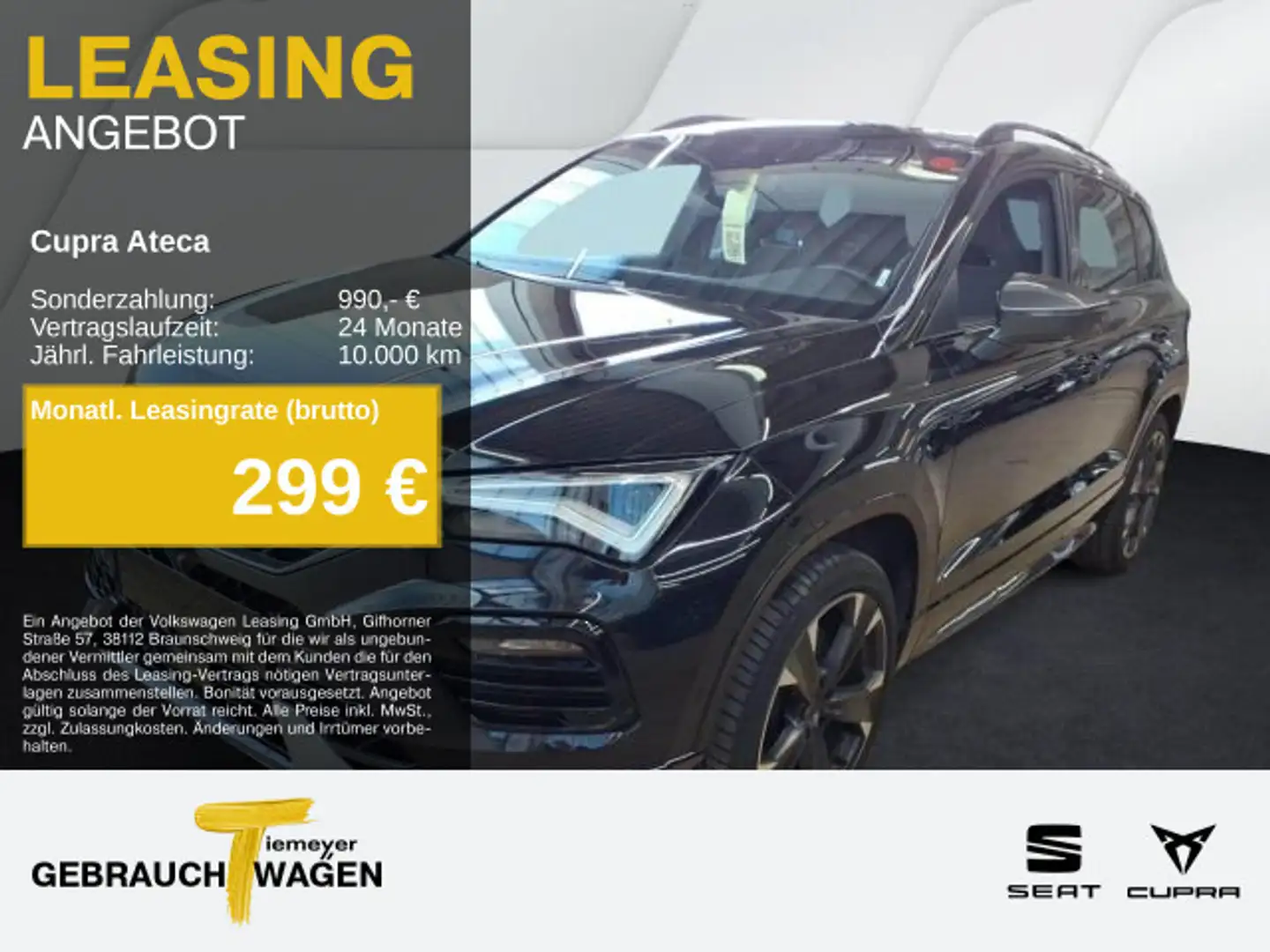 CUPRA Ateca VZ 2.0 TSI 4D LM19 PANO AHK SUPERSPORT eKL Schwarz - 1