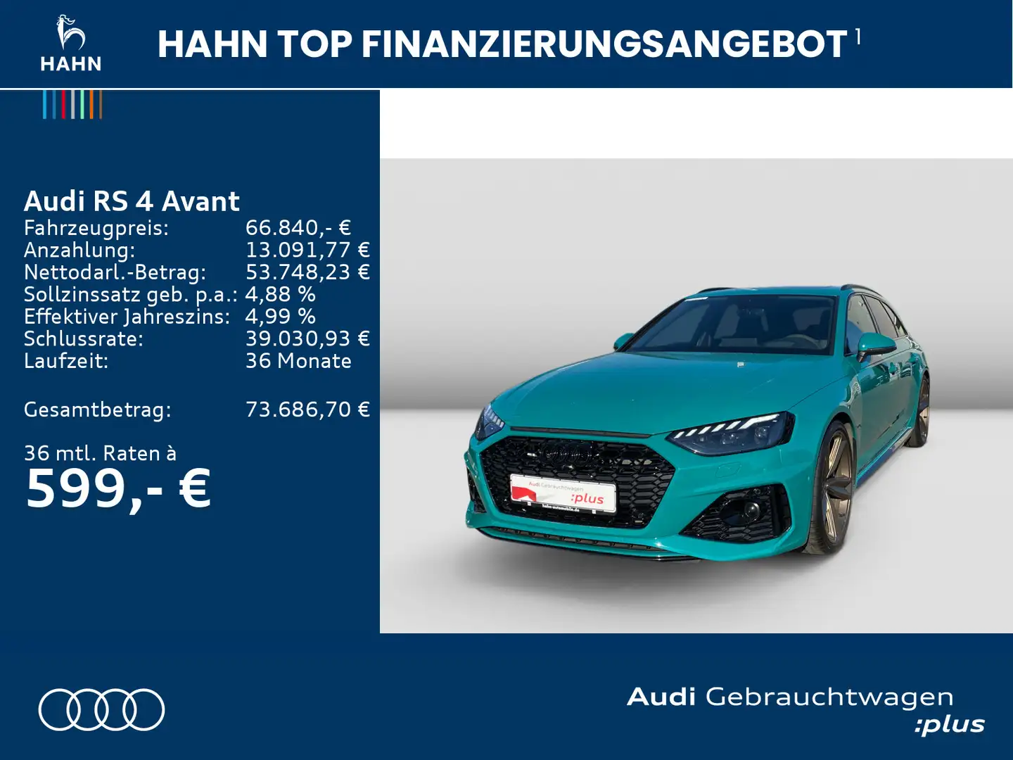 Audi RS4 TFSI quattro tiptronic Pano HUD B&O Grün - 2