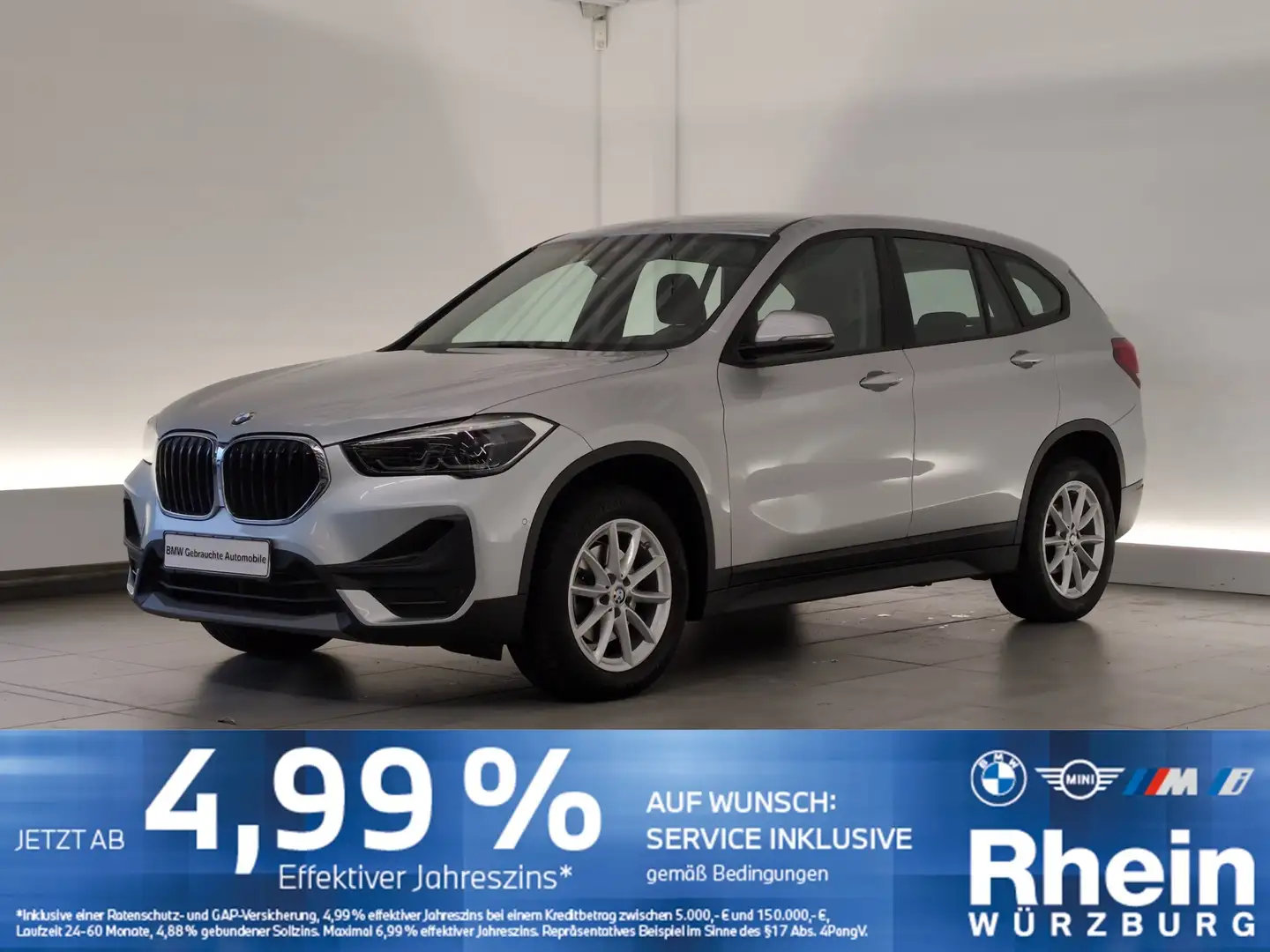 BMW X1 sDrive18d Advantage Navi/LED/SHZ/AHK/LR-Hz/PA AHK/ Silber - 1