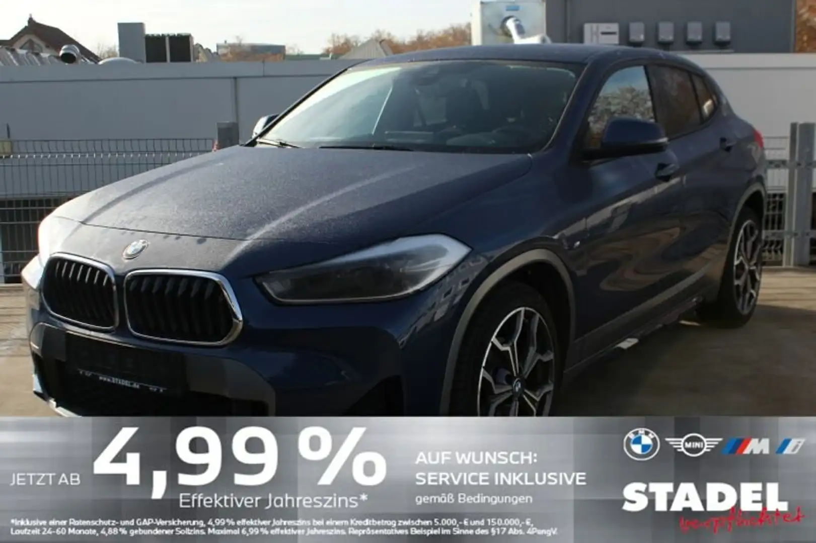 BMW X2 sDr18iA M Sport Navi.LED.ACC.HuD.ParkAs.HiFi Blau - 1