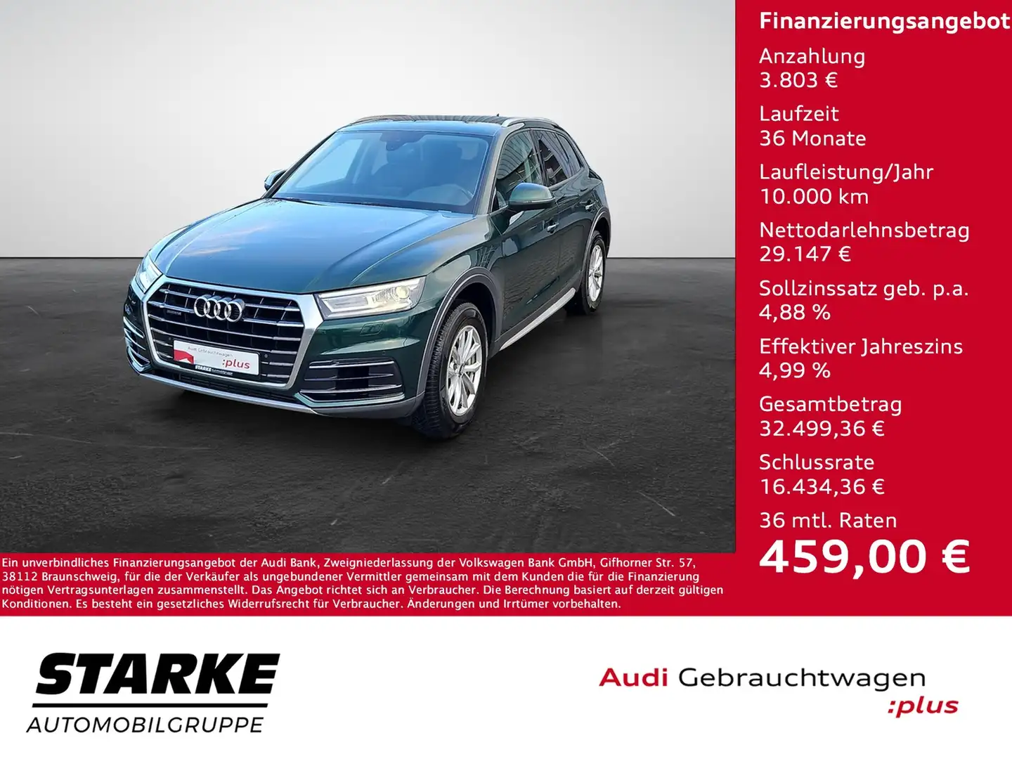 Audi Q5 45 TDI tiptronic quattro Standheizung Xenon Alc... Grün - 1