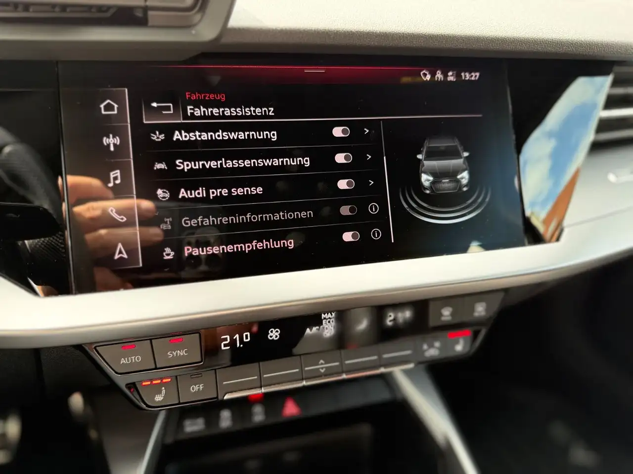 Audi A3 2.0TDI S Line Virtual Spur AppleCar 8xbereift, миниатюра 27